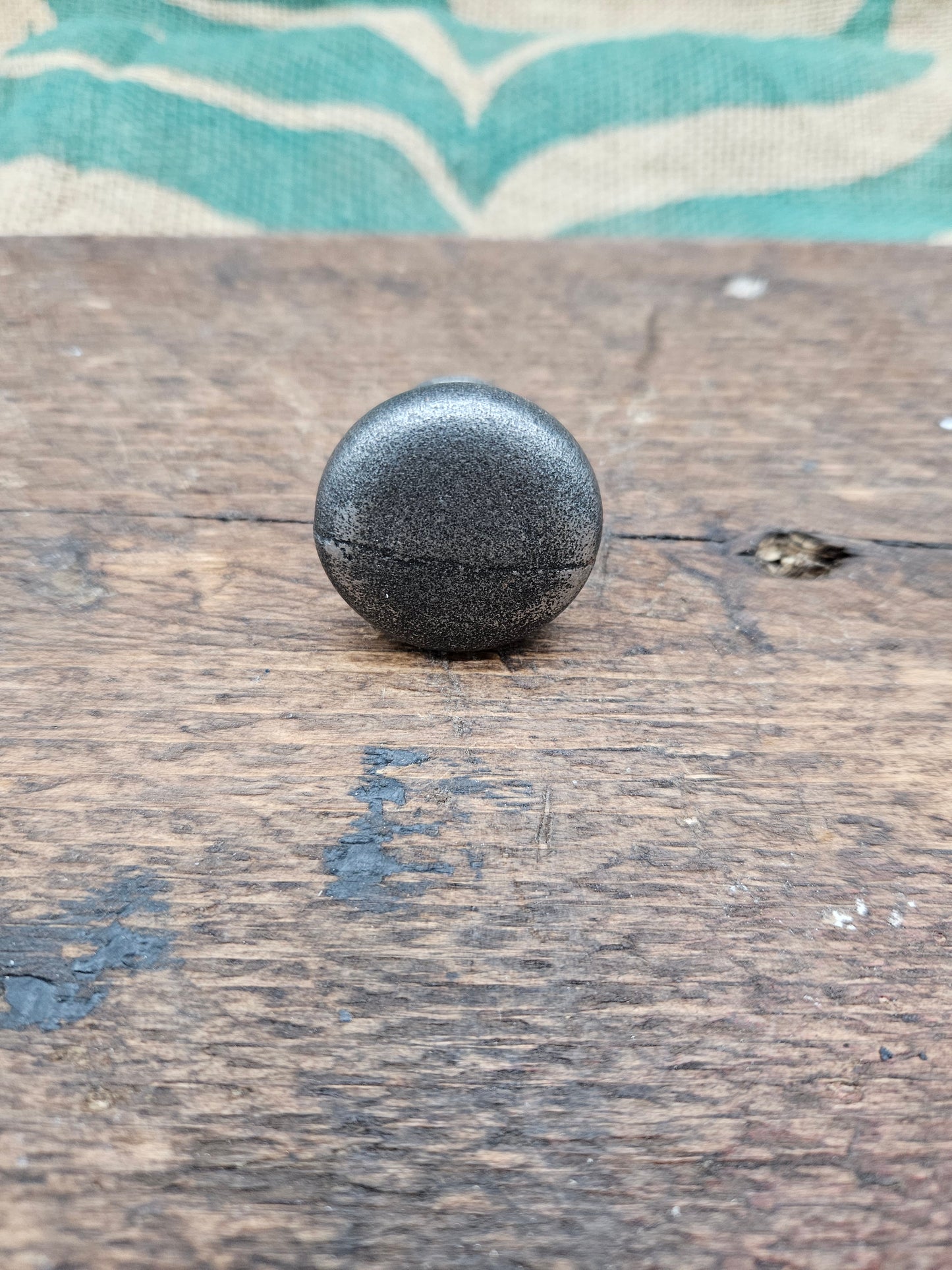 Plain Shaker Round Drawer Knob - Antique Iron