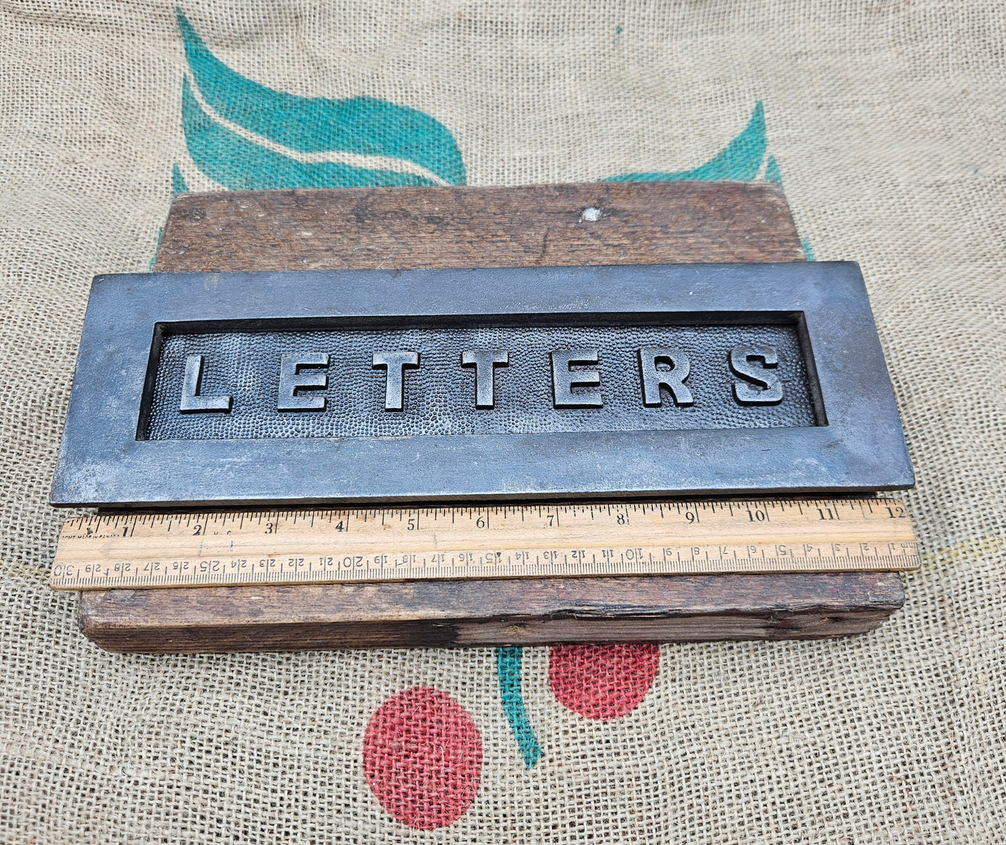 Letter Box Plate - Antique Iron - 2 Sizes- inner back plate sold seperately