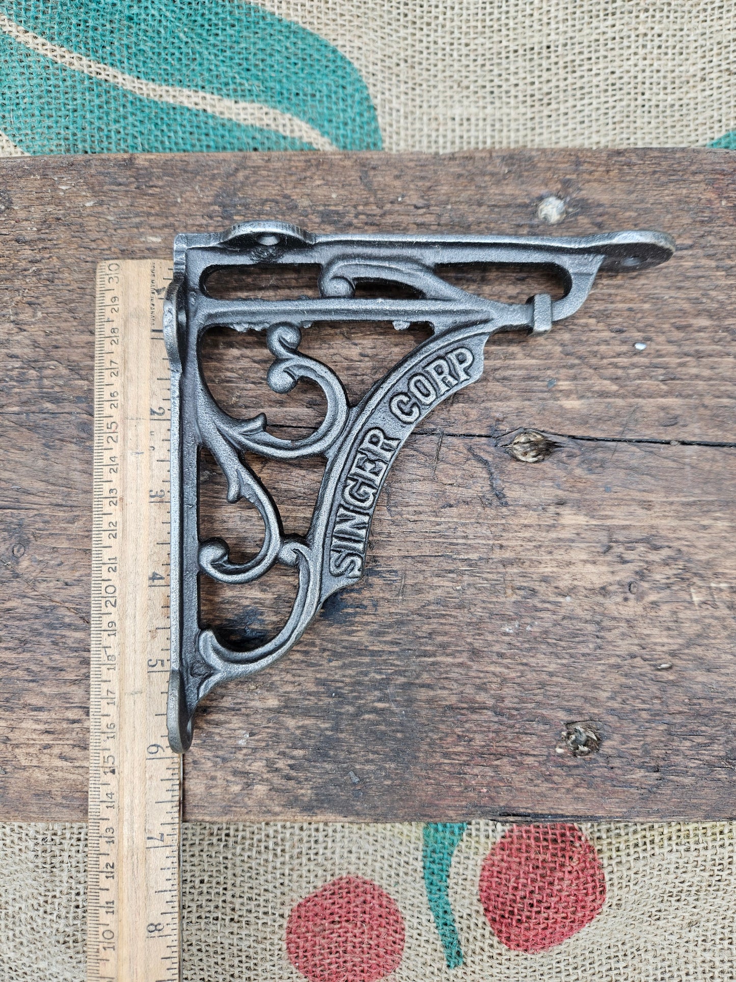 Singer Corp bracket 6" by 6"- antique iron