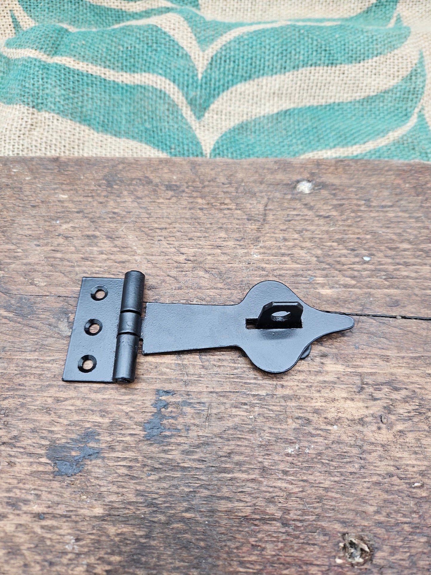 Hasp & Staple - Cast Antique Iron, Rusted Finish or Satin Epoxy