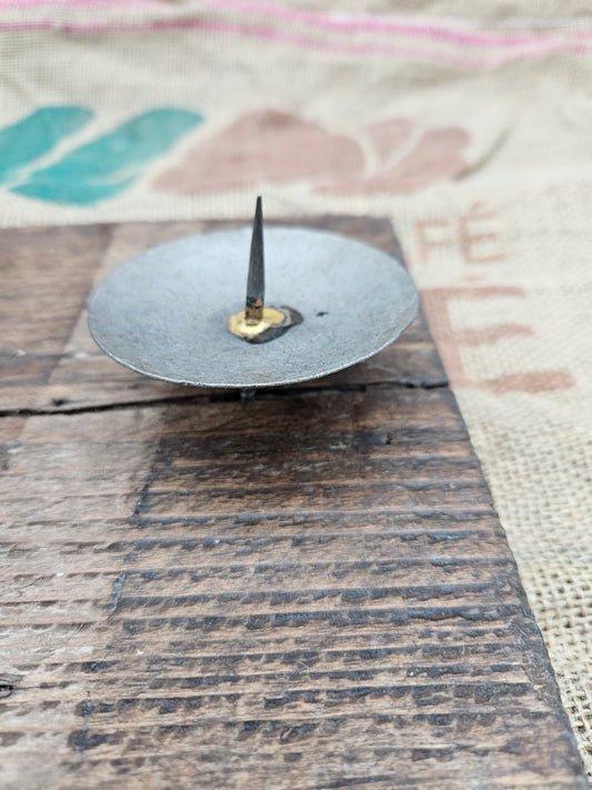 Candle Base Holder - 3" Screw-In Pressed Steel