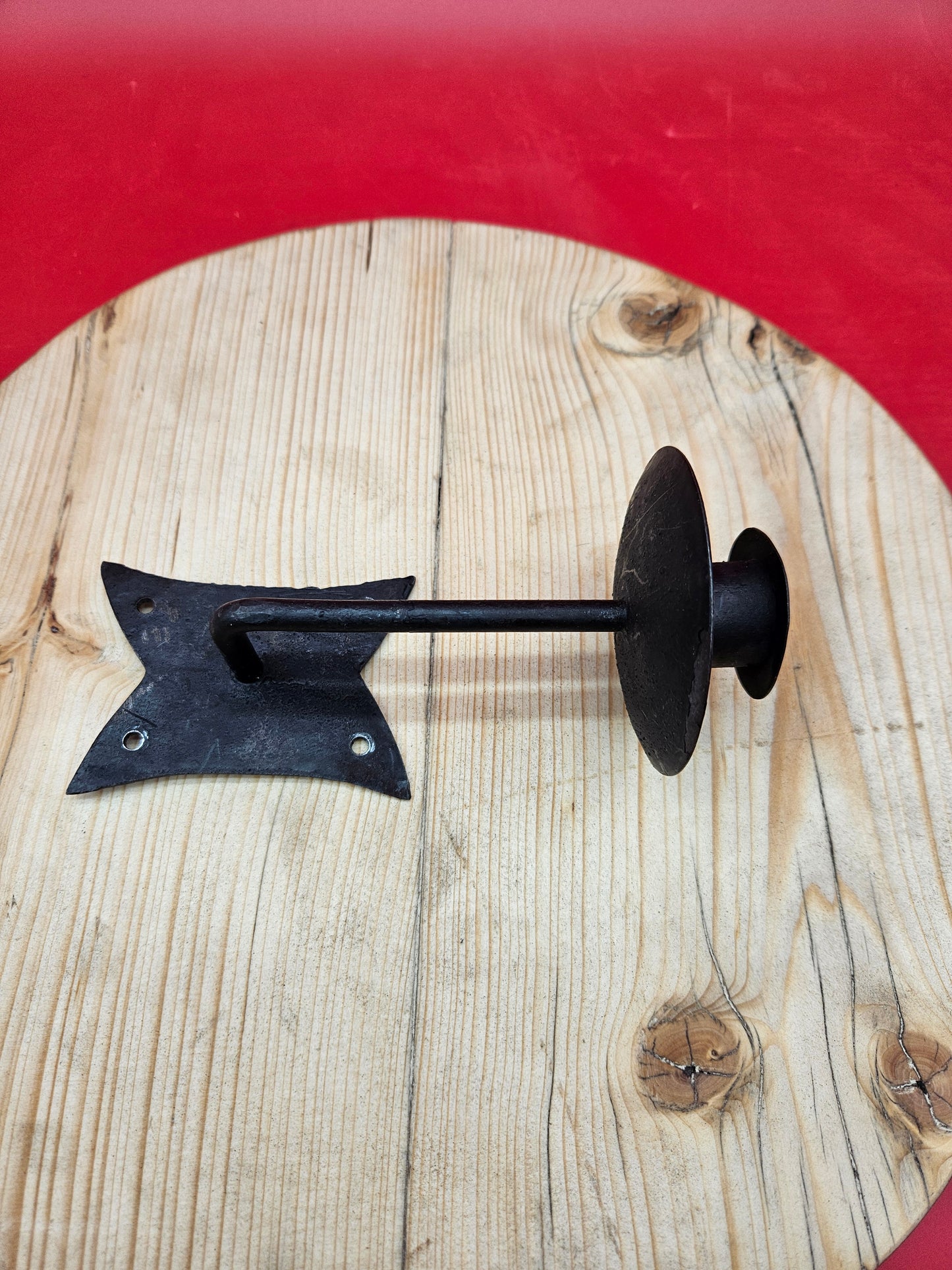 Candle Holder Fancy Plate - Hand Forged