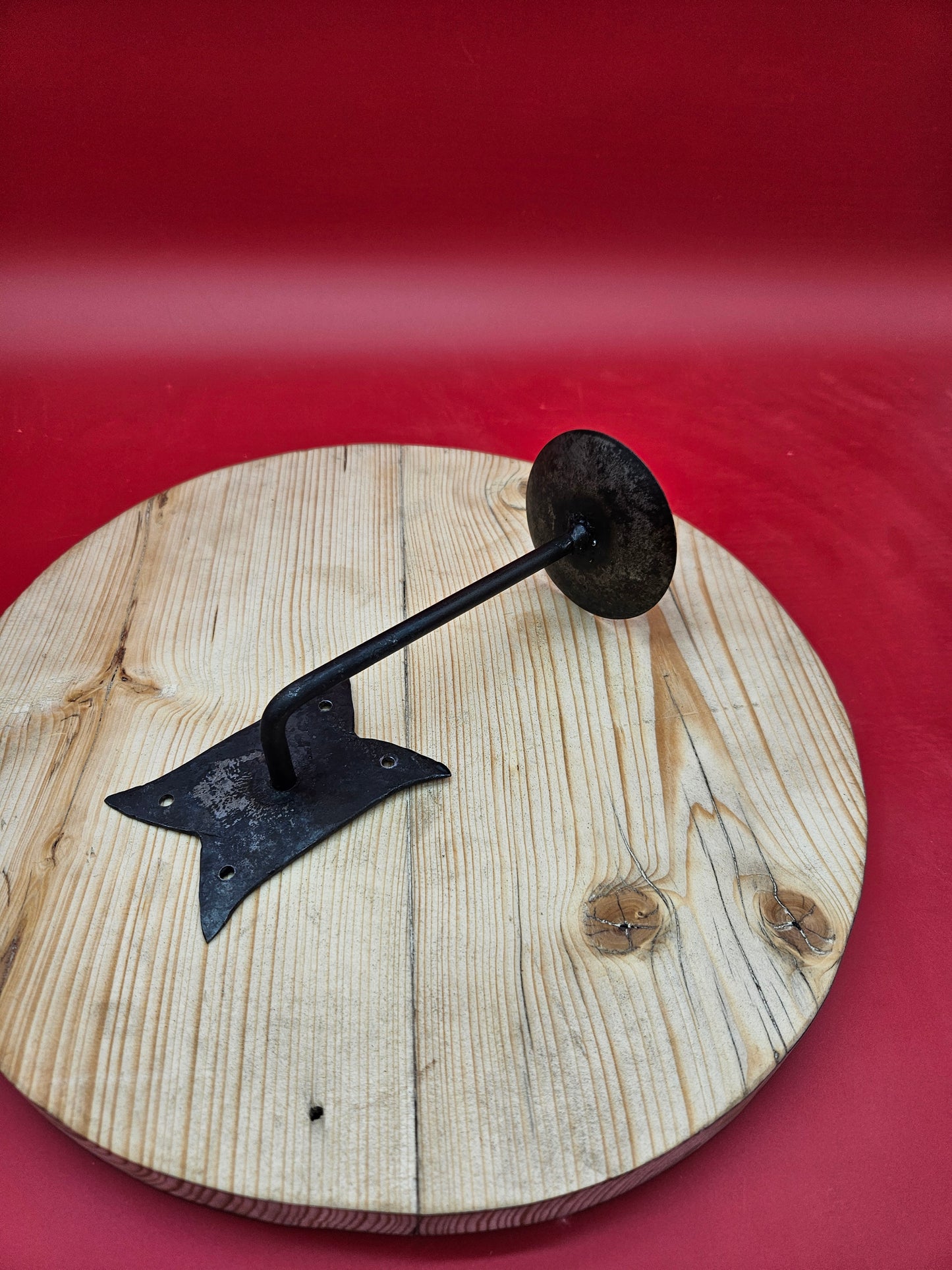 Candle Holder Fancy Plate - Hand Forged