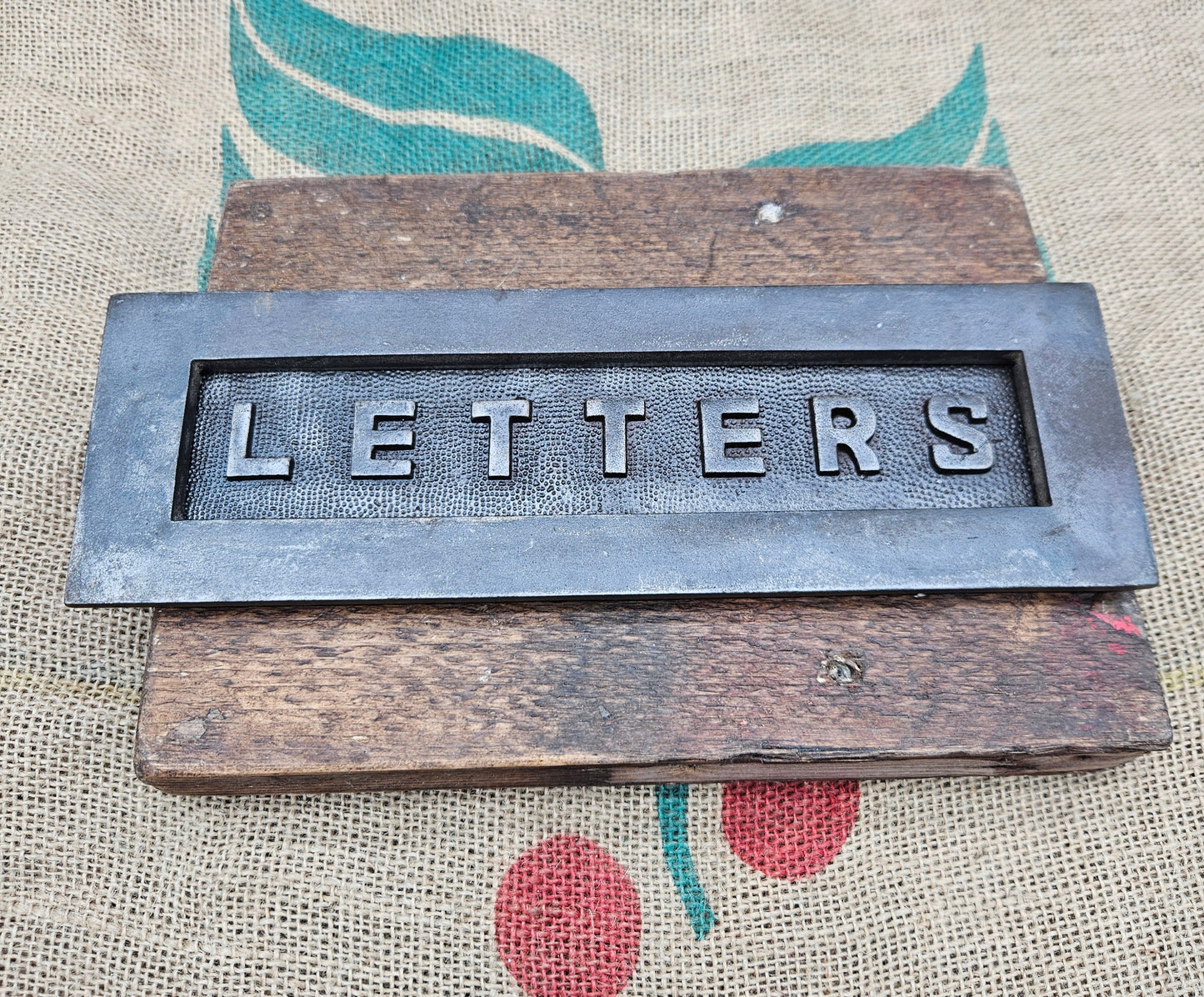 Letter Box Plate - Antique Iron - 2 Sizes- inner back plate sold seperately