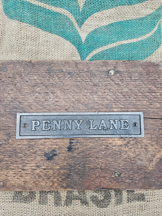 Penny Lane - Cast Iron Plaque