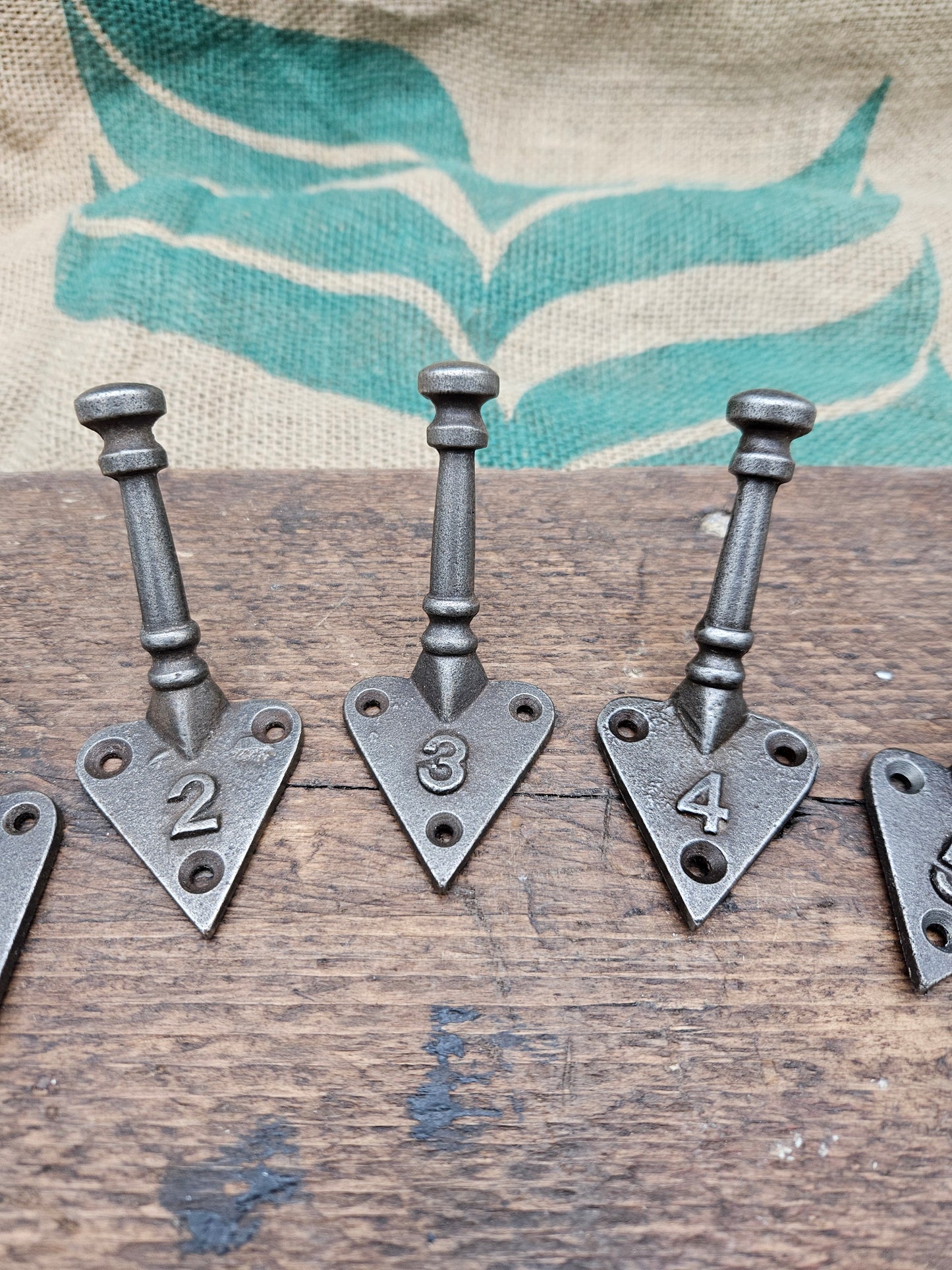 Numbered set 1-5 Tri-Hooks