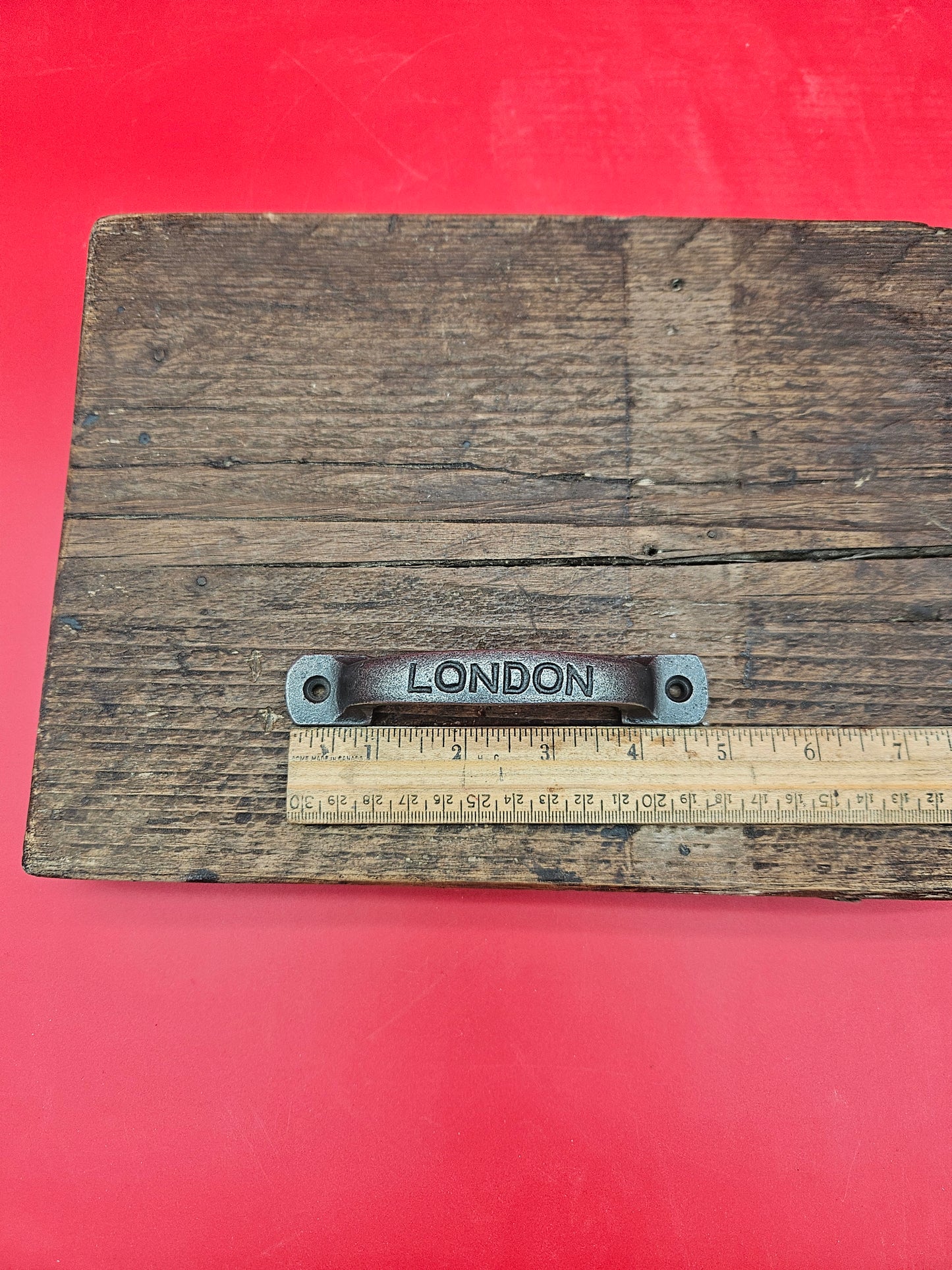 Square D Handle 5" Antique Iron  - London Horizontal/Vertical