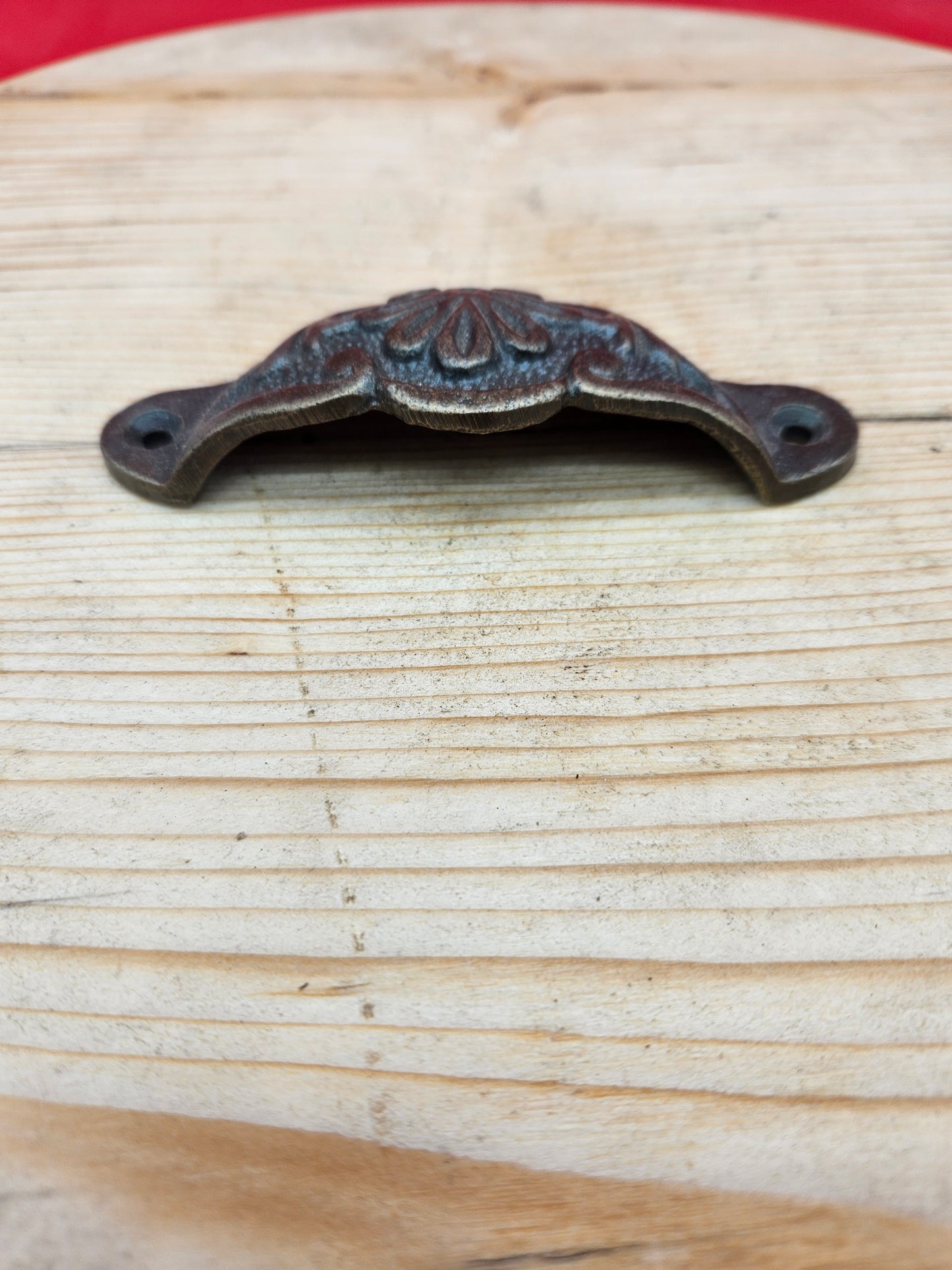 Fancy Slim Design - Antique Brass Cup Pull Handle