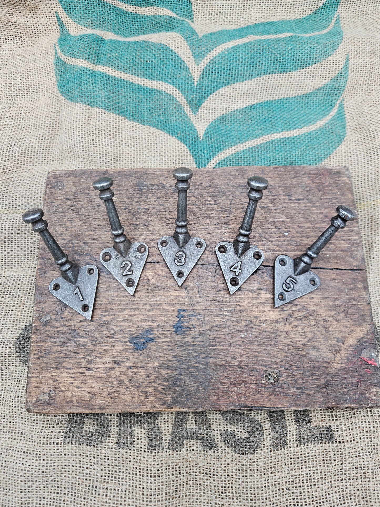 Numbered set 1-5 Tri-Hooks