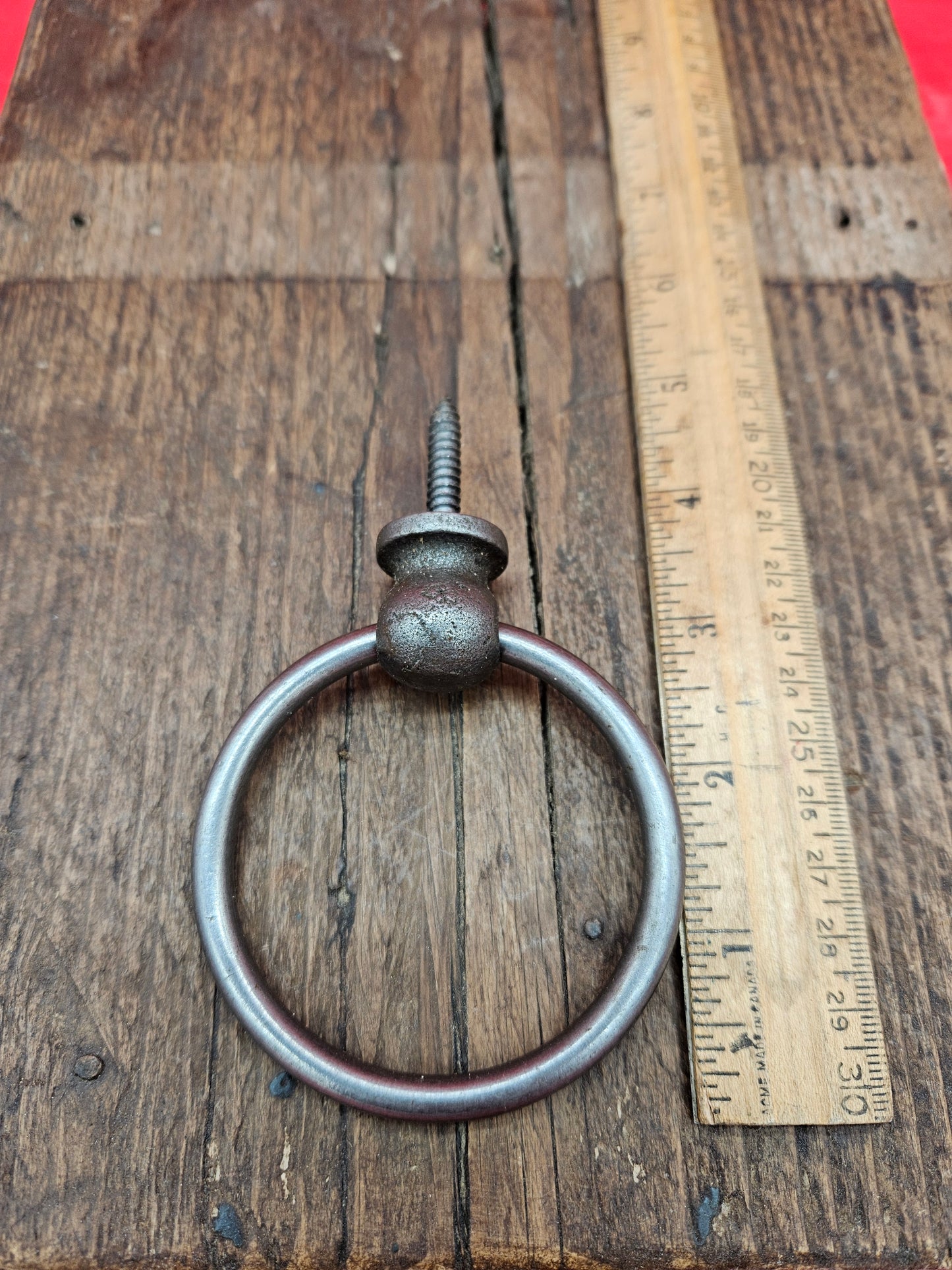 Ring Door Pull Handle 2.75" Antique Iron