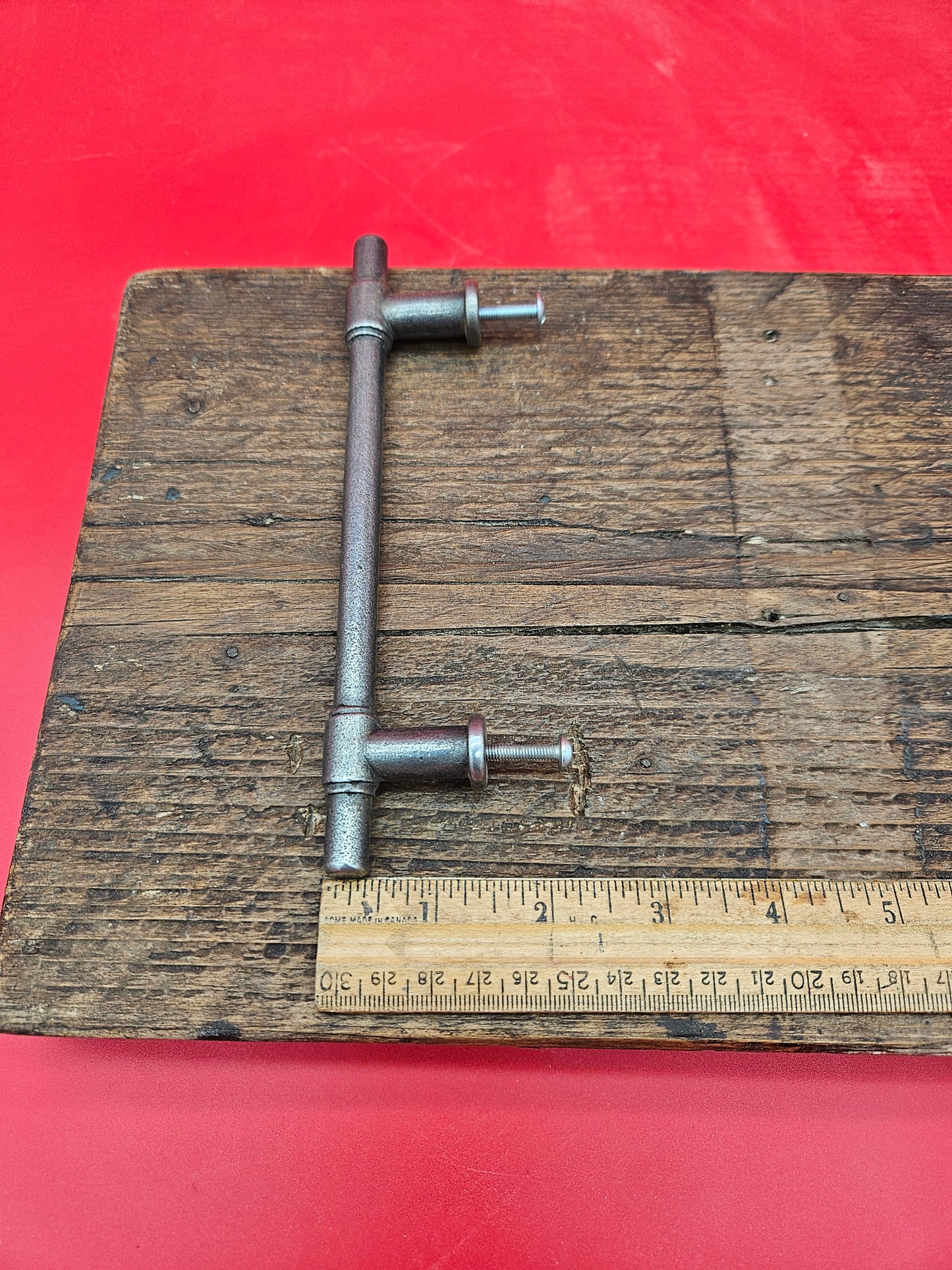 Bar Handle Cast Antique Iron KETTLEWELL 7 inches