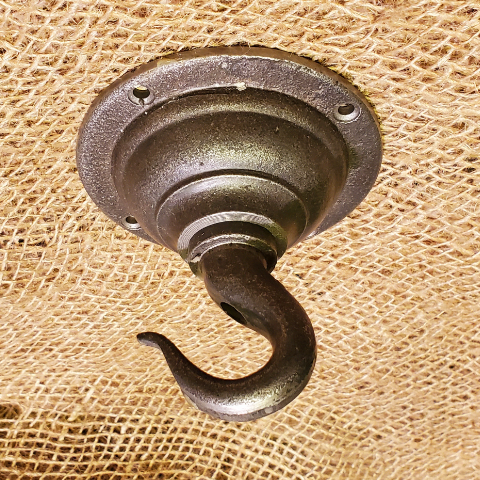 Round Ceiling Flange Hook - Very Heavy Duty - Spearhead Collection - Lighting - Single Hooks