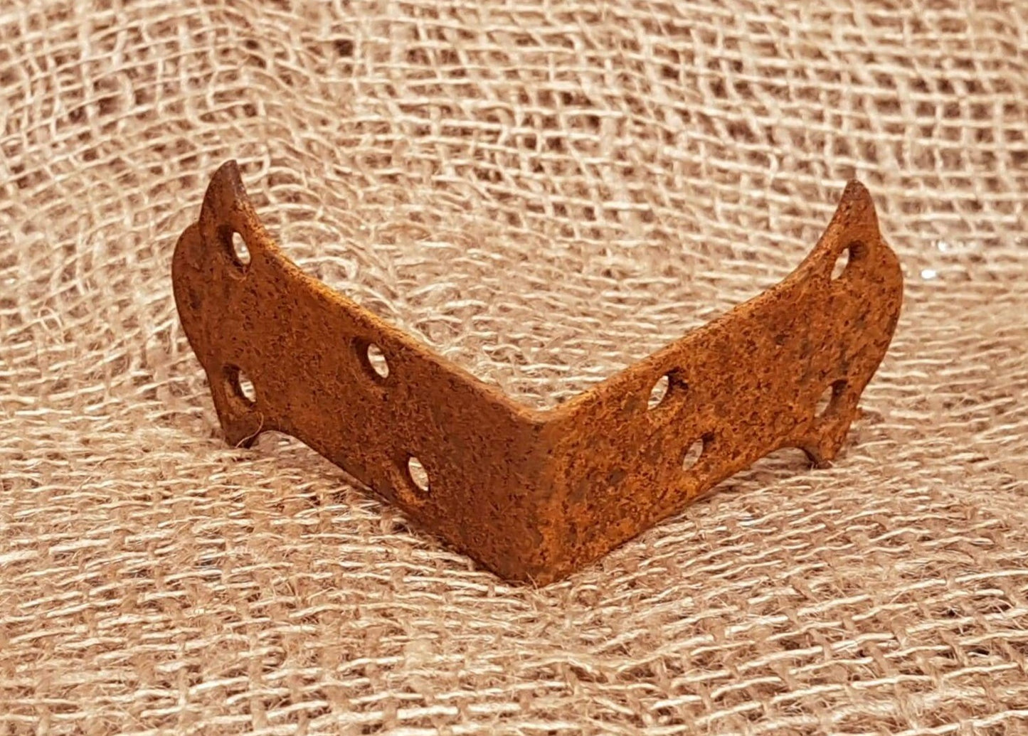 Butterfly Corner Strap - 3" x 3" x 1.5" - Rusted Finish - Spearhead Collection - Corner Protectors - Corner Protectors, Corner Strap, Rusted Finish