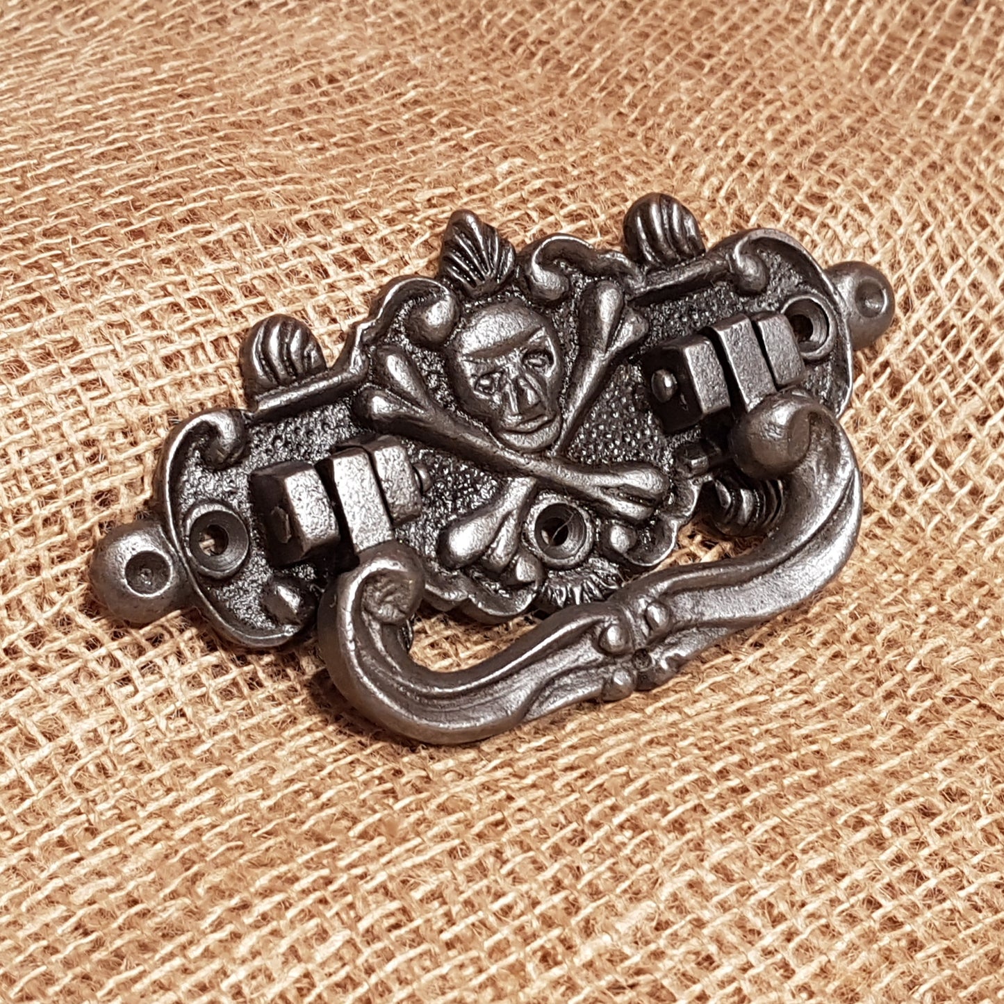 Skull and Bones Lifting Handle - Spearhead Collection - Drop & Lifting Handles - Drop Handles, Heavy Duty, Lifting Handles, Skull and Bones Design