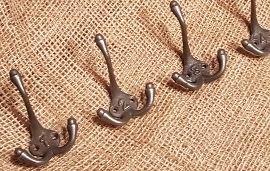 Triple Robe Hooks - Numbered set 1-5 - Spearhead Collection - Triple Robe Hooks - Triple Hooks