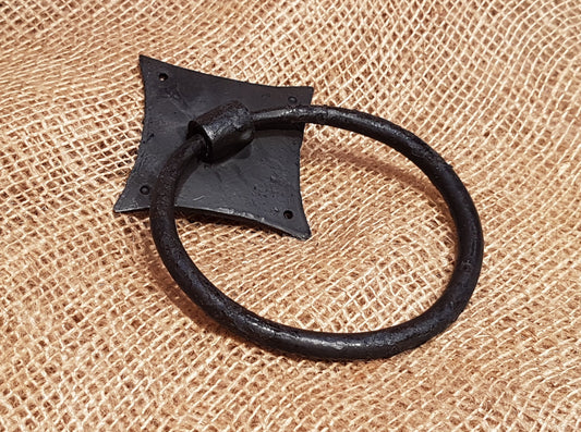 Towel Ring - Black Beeswax 5" Cast Iron - Spearhead Collection - Rails & Rings - Bathroom Decor, Country Farmhouse, Hardware, Home Decor, Interior Decor, Rails Rings & Eye Loops, Towel Holder