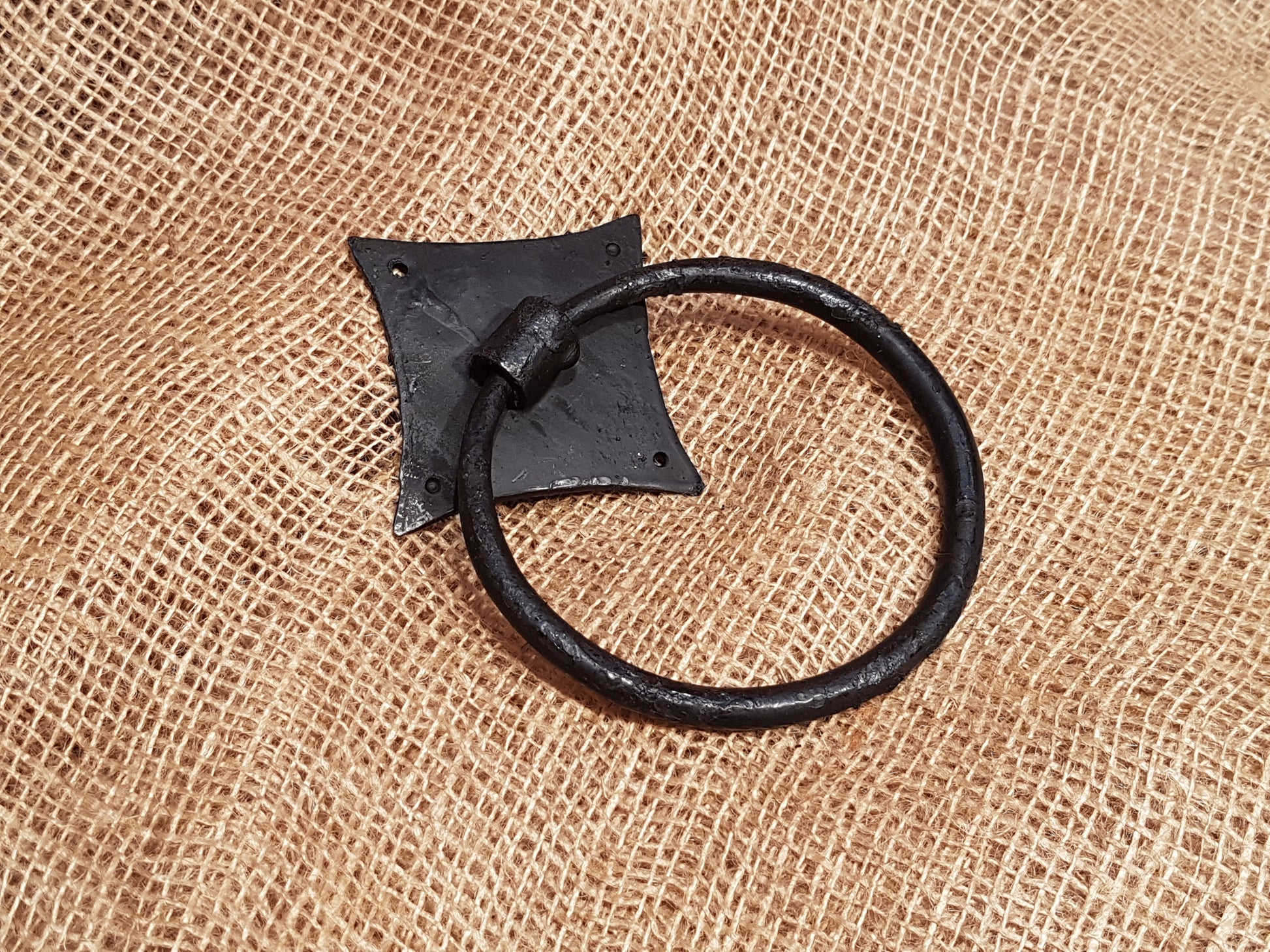 Towel Ring - Black Beeswax 5" Cast Iron - Spearhead Collection - Rails & Rings - Bathroom Decor, Country Farmhouse, Hardware, Home Decor, Interior Decor, Rails Rings & Eye Loops, Towel Holder