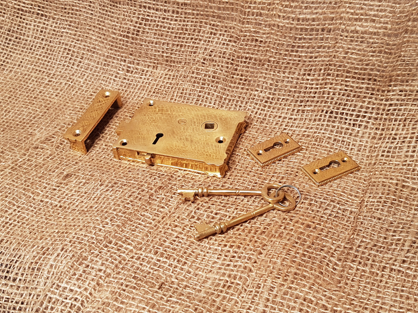 Door Rim Lock - Polished Brass - Spearhead Collection - Door & Gate Entryway Hardware - Brass, Door Hardware, Hardware, Rim Locks