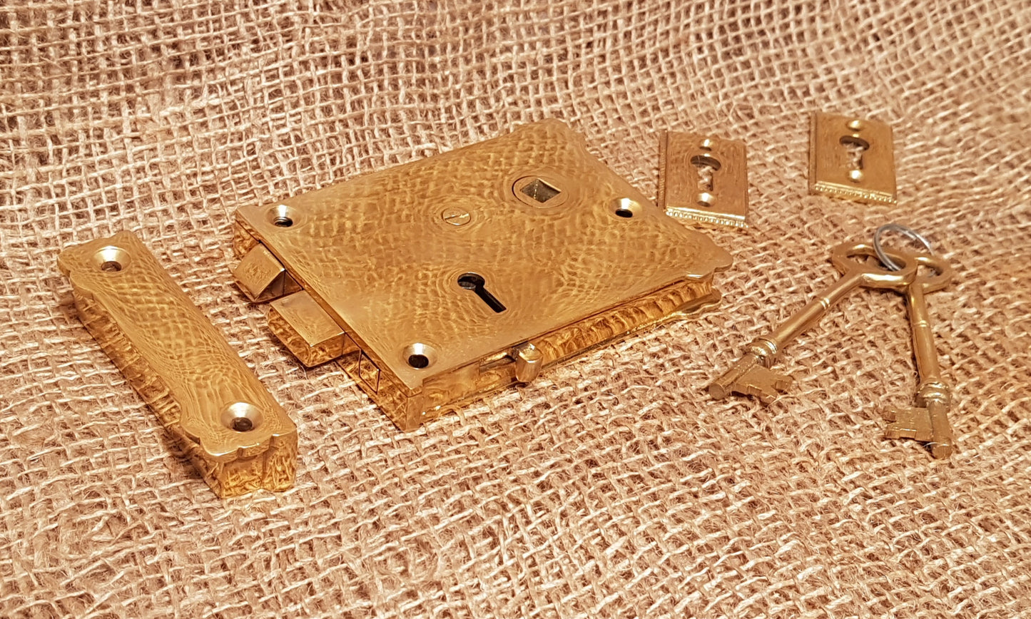 Door Rim Lock - Polished Brass
