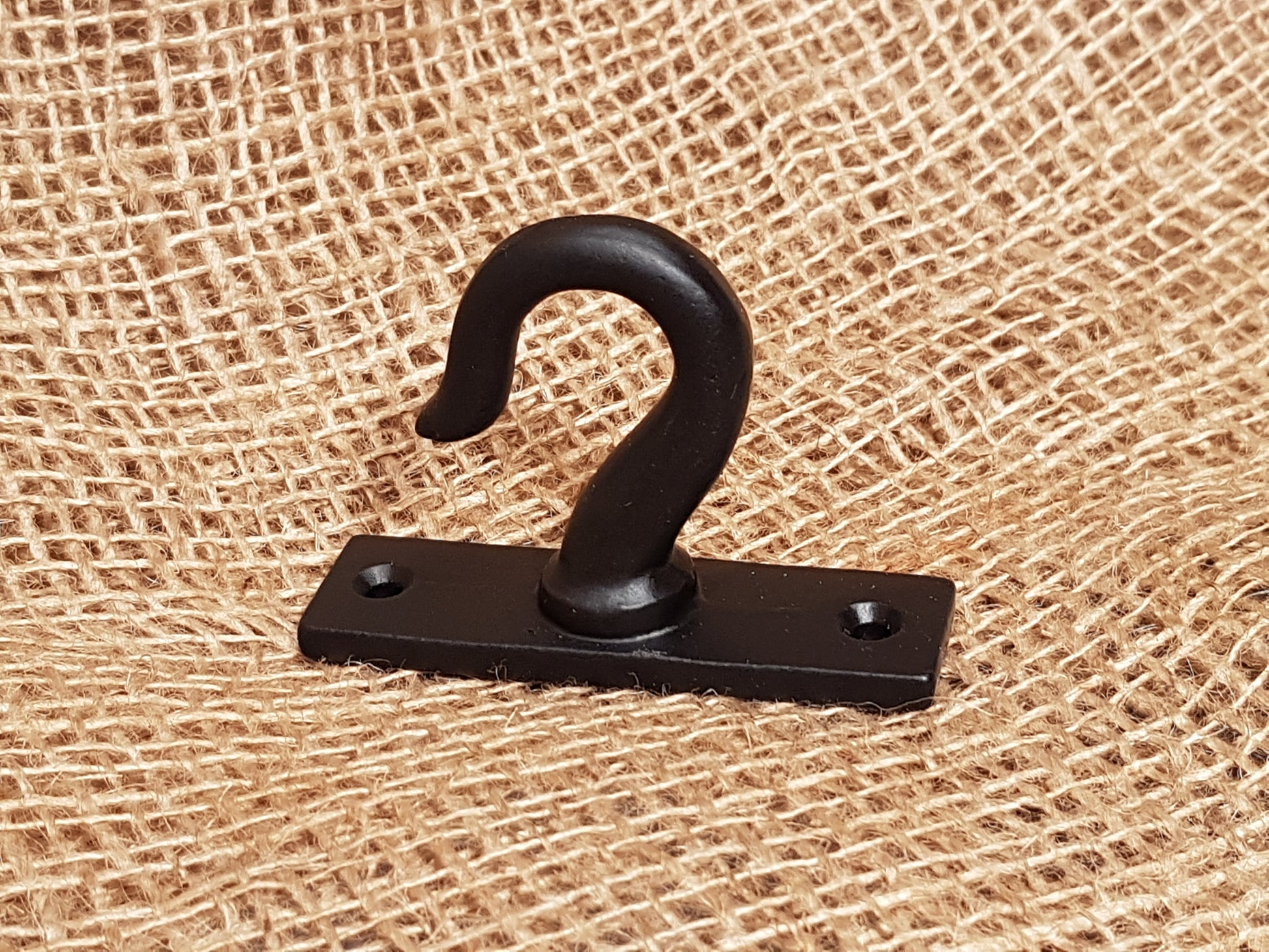 Ceiling Flange Hook - Square  plate 2" Black - Spearhead Collection - Lighting - Barn Restoration, Hardware, Hooks, Industrial hardware, Single Hooks