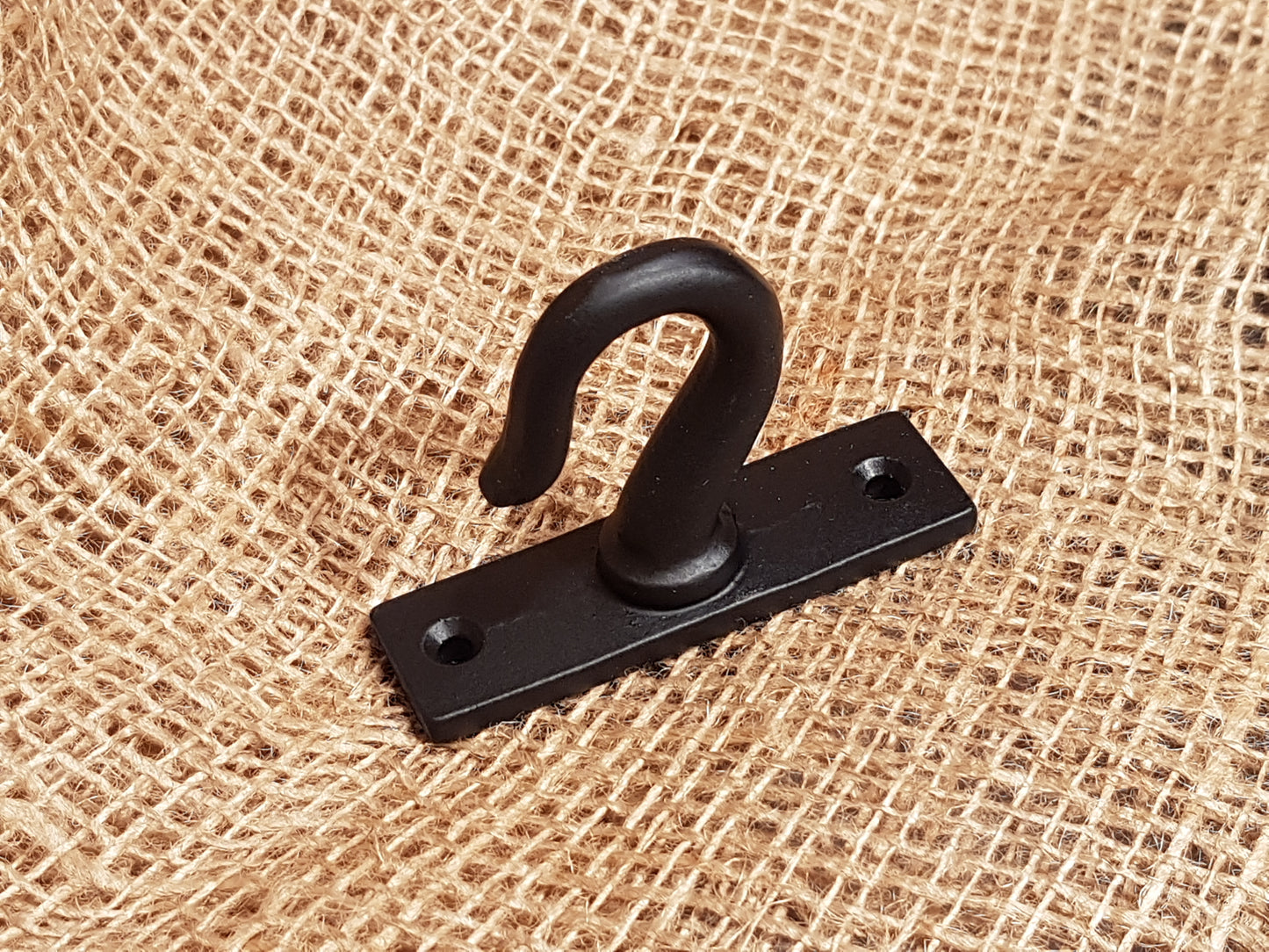 Ceiling Flange Hook - Square  plate 2" Black - Spearhead Collection - Lighting - Barn Restoration, Hardware, Hooks, Industrial hardware, Single Hooks