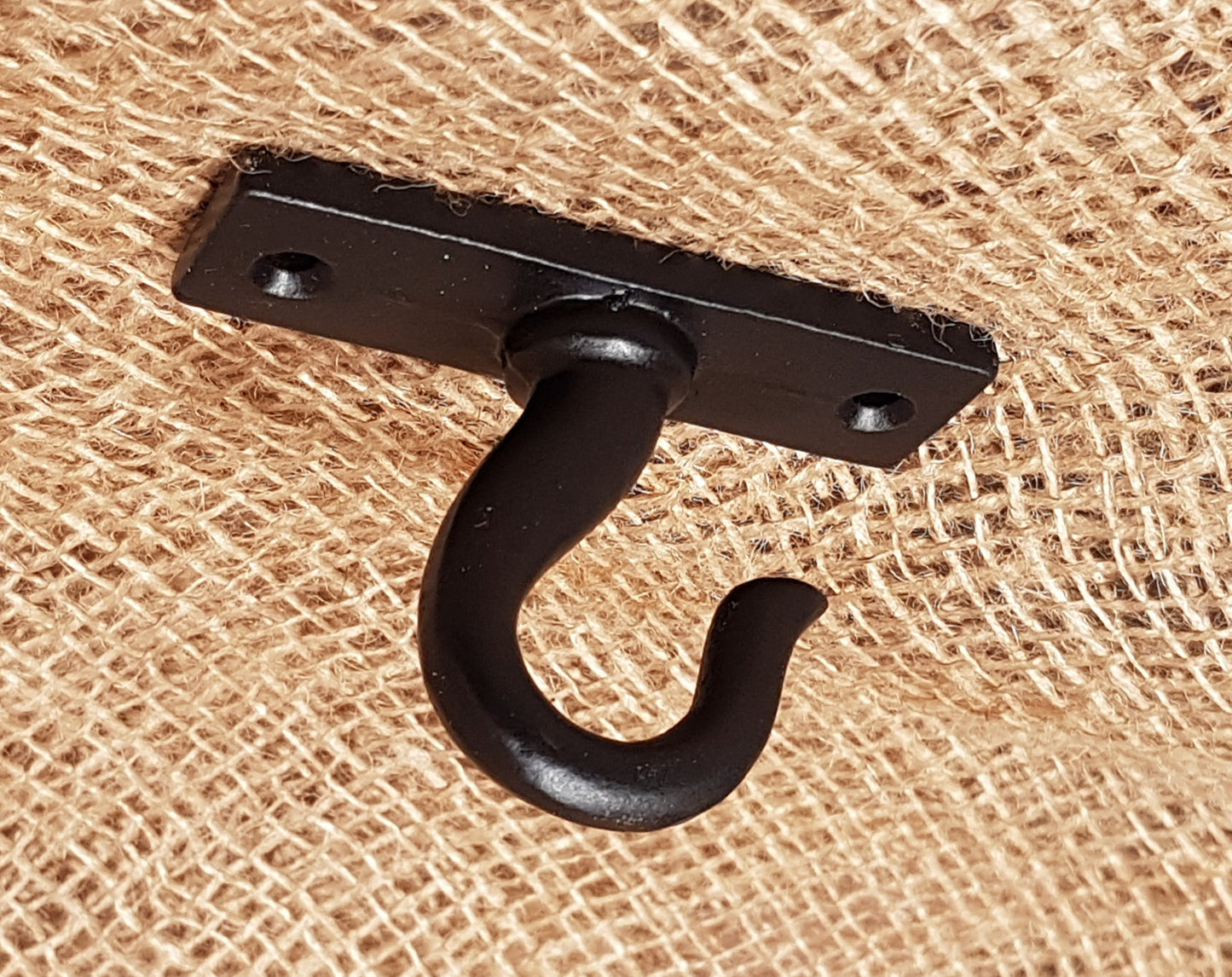 Ceiling Flange Hook - Square  plate 2" Black - Spearhead Collection - Lighting - Barn Restoration, Hardware, Hooks, Industrial hardware, Single Hooks