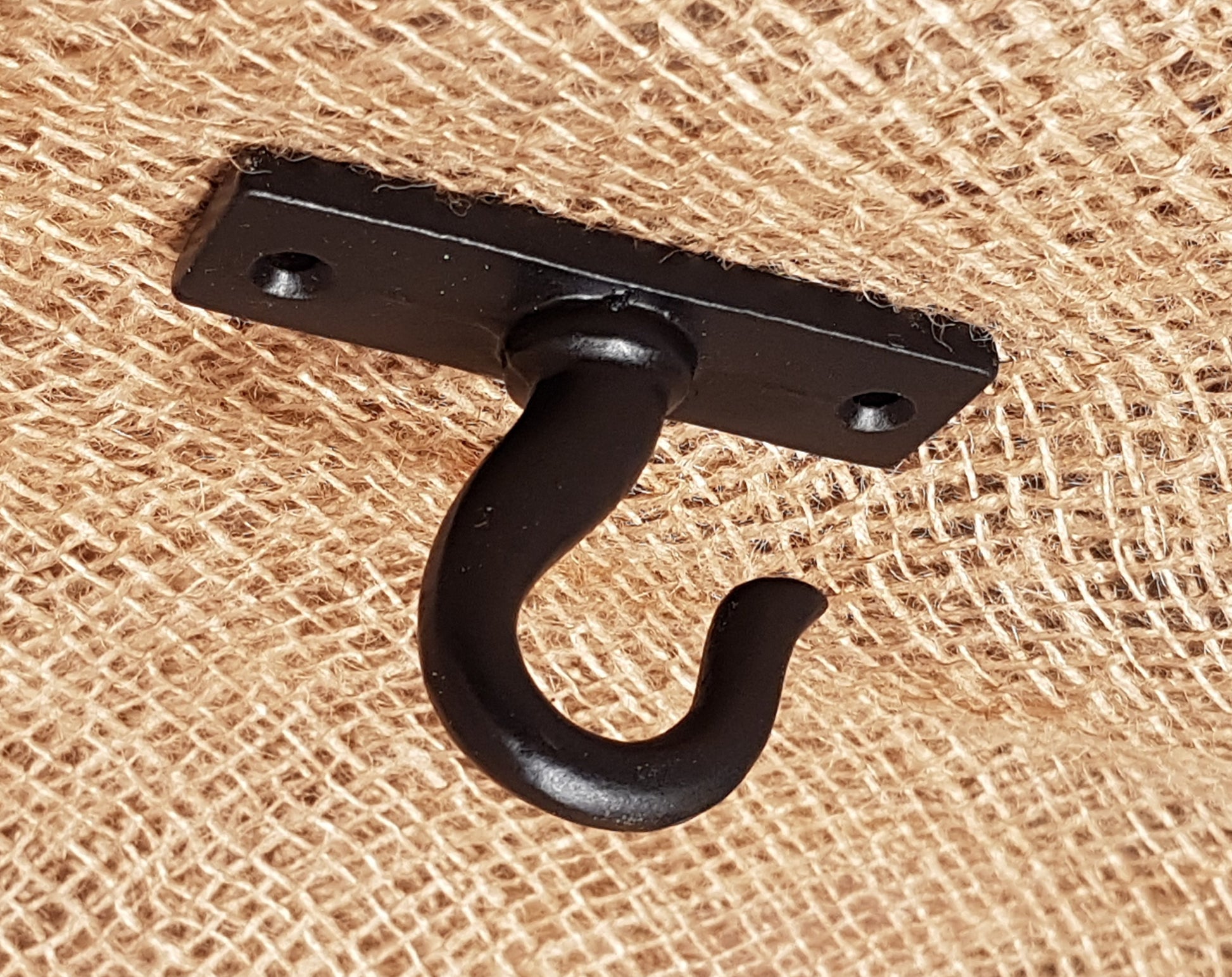 Ceiling Flange Hook - Square  plate 2" Black - Spearhead Collection - Lighting - Barn Restoration, Hardware, Hooks, Industrial hardware, Single Hooks