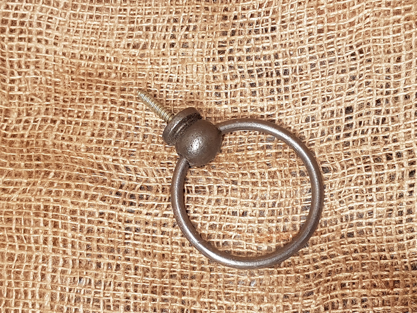 Screw-In Ring - 2" Round Antique Iron - Spearhead Collection - Rails & Rings - Hardware, Rails Rings & Eye Loops, Rings