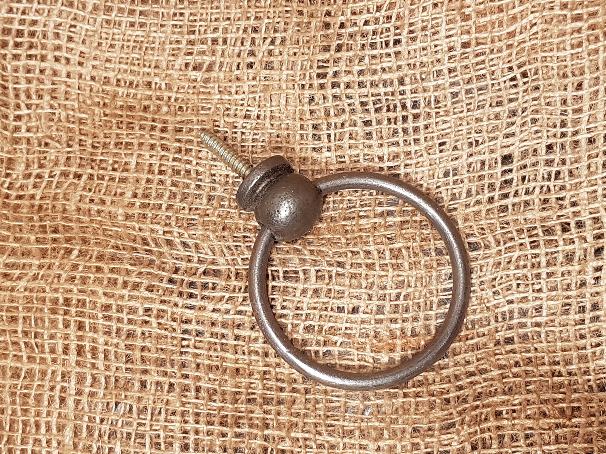 Screw-In Ring - 2" Round Antique Iron - Spearhead Collection - Rails & Rings - Hardware, Rails Rings & Eye Loops, Rings