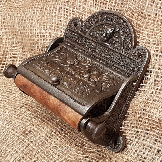 Bury St London Vintage Toilet Paper Holder Antique Iron - Spearhead Collection - Toilet Paper Holders - Bathroom Decor, Home Decor, Made in England, Toilet Paper Holders, Victorian