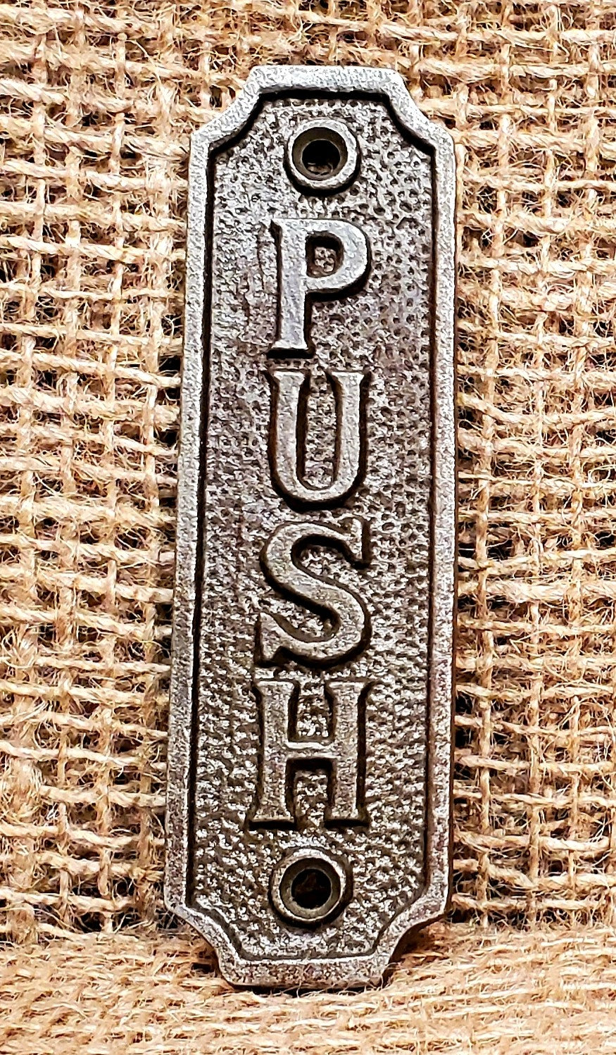 PUSH plaque (Push n Pull) - Spearhead Collection - Plaques and Signs - Home Decor, Office Decor, Plaques and Signs