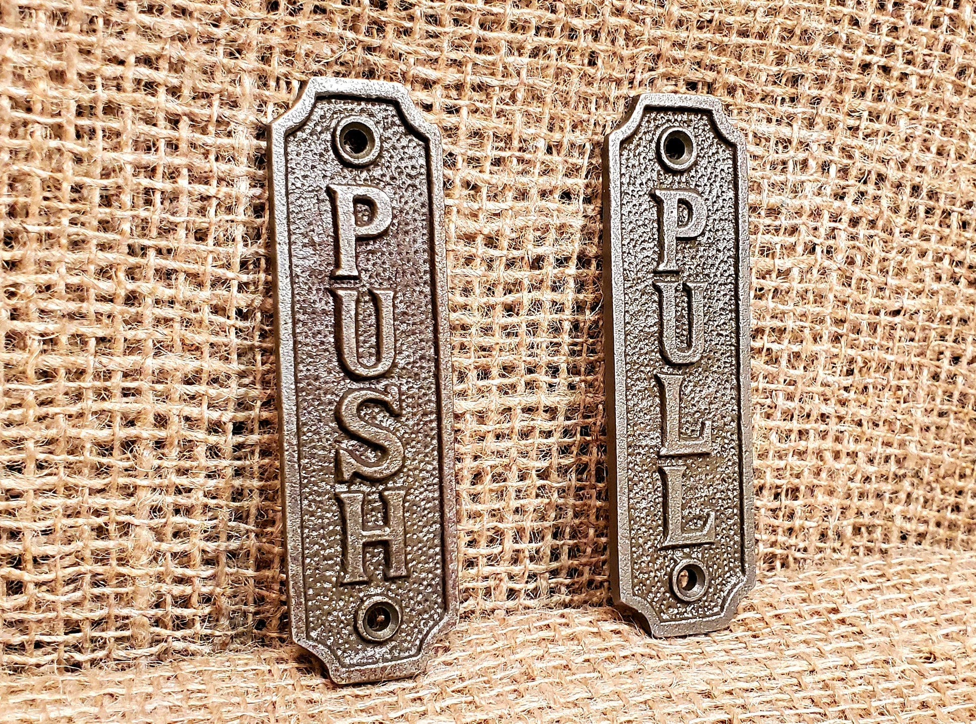 PUSH plaque (Push n Pull) - Spearhead Collection - Plaques and Signs - Home Decor, Office Decor, Plaques and Signs