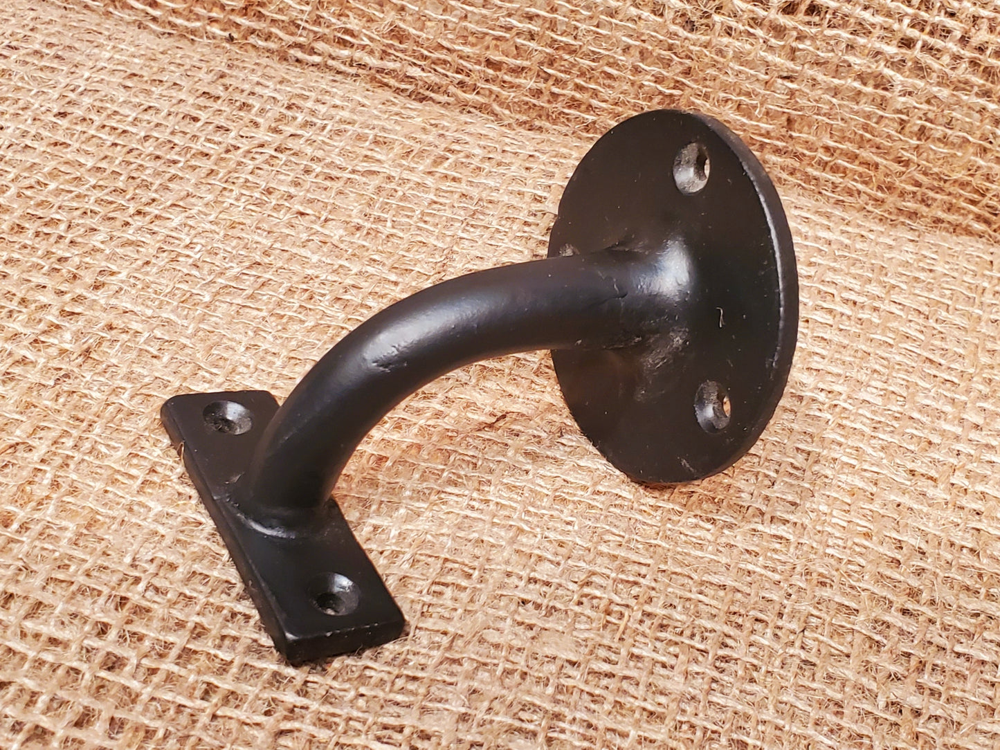 Hand Rail Bracket 3" Heavy Duty Black - Spearhead Collection -  - Barn Restoration, Brackets, Hardware, Home Decor, Misc. Brackets & Fittings, Supports