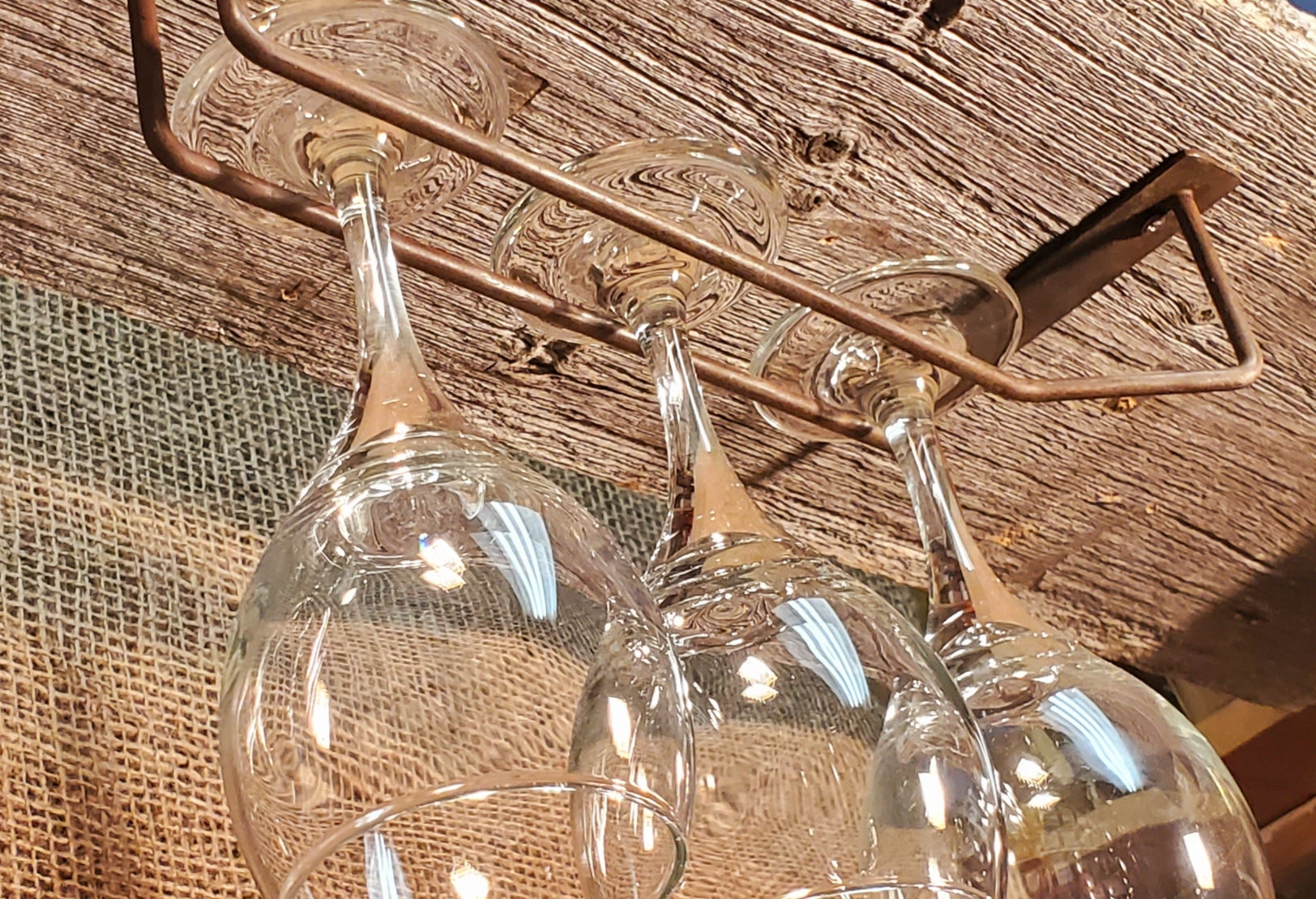 Wine Glass Rack - 18" - Spearhead Collection - Misc. Brackets - Country Farmhouse, Glass Holder, Home Decor, Interior Decor, Misc. Brackets & Fittings, The Man Cave, The Wine Cellar