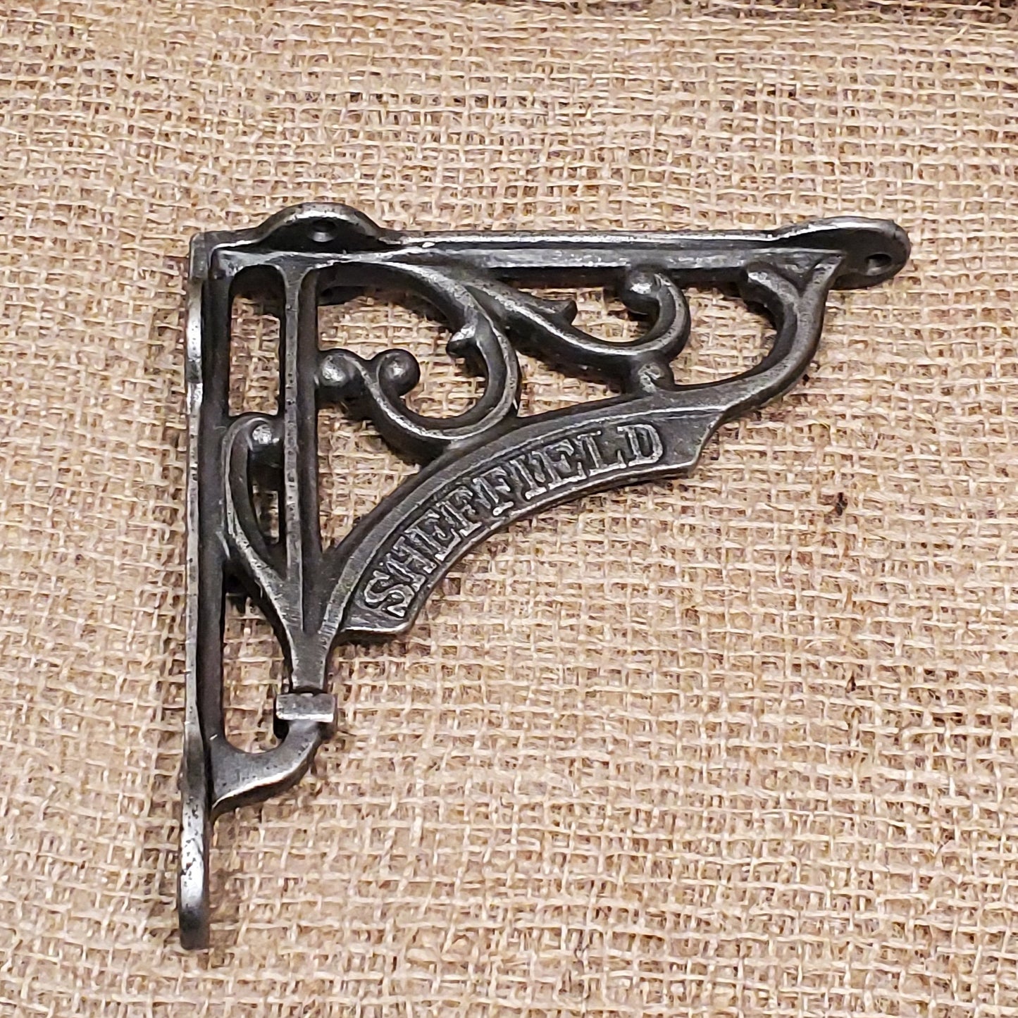 Heritage Sheffield Bracket 6" x 6" Antique Iron - Spearhead Collection - Shelf Support Brackets - Brackets, Hardware, Support Brackets