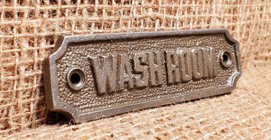 Washroom - Spearhead Collection - Plaques and Signs - Country Farmhouse, Home Decor, Plaques and Signs