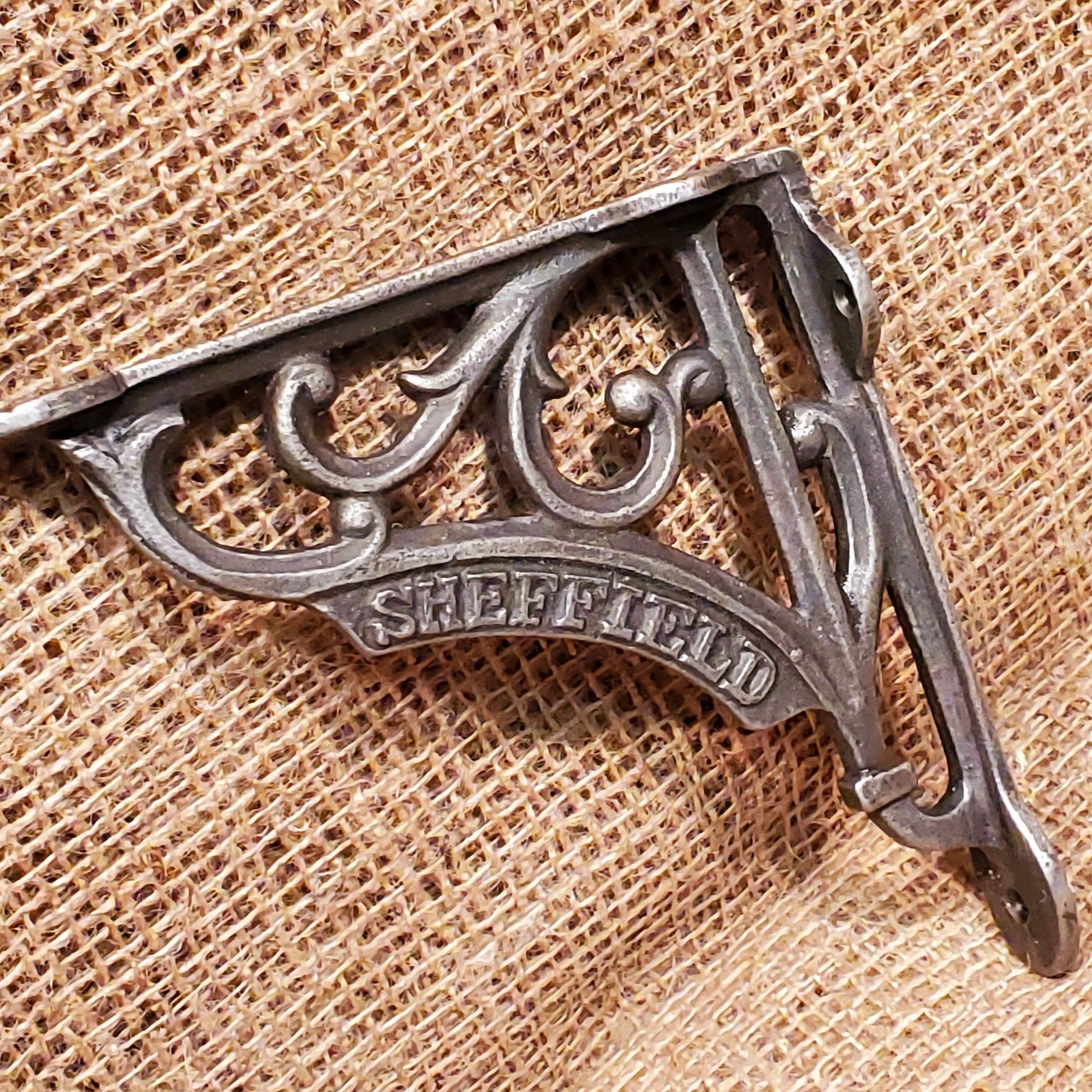 Heritage Sheffield Bracket 6" x 6" Antique Iron - Spearhead Collection - Shelf Support Brackets - Brackets, Hardware, Support Brackets
