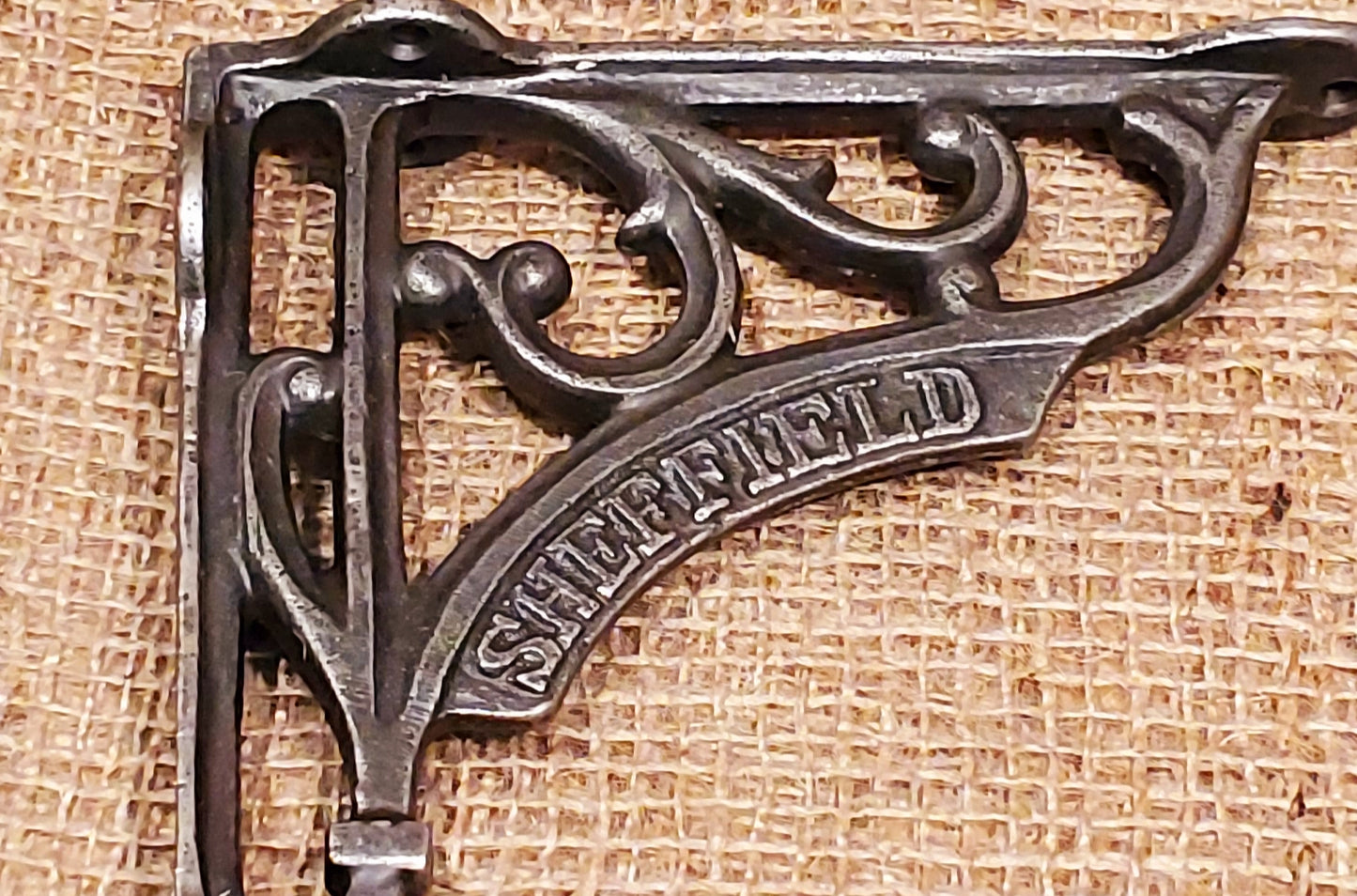 Heritage Sheffield Bracket 6" x 6" Antique Iron - Spearhead Collection - Shelf Support Brackets - Brackets, Hardware, Support Brackets