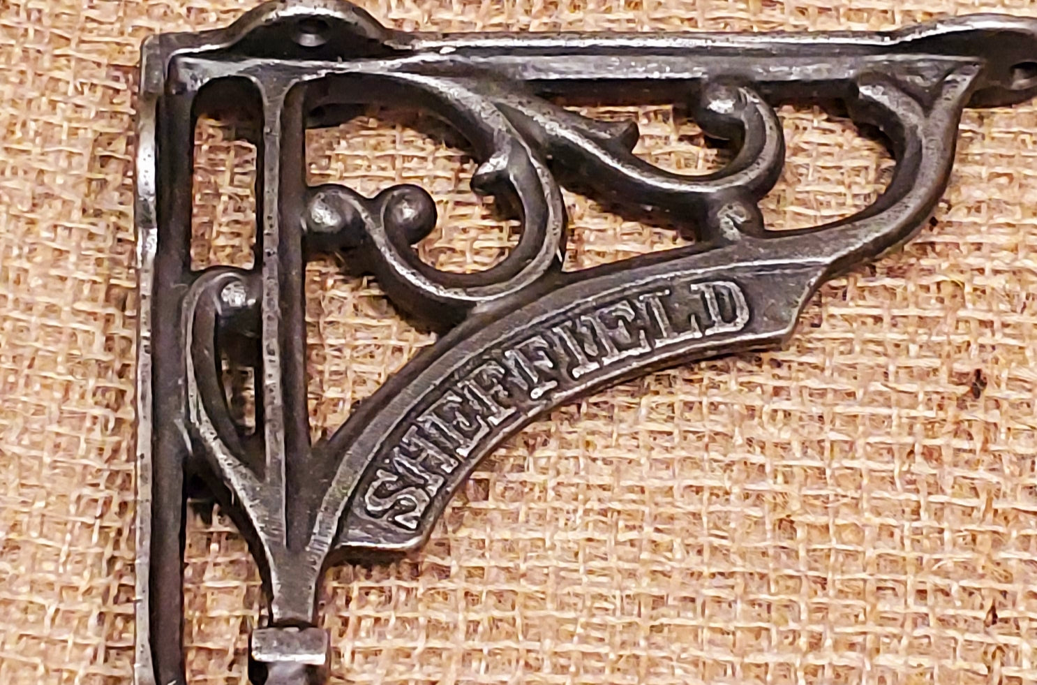 Heritage Sheffield Bracket 6" x 6" Antique Iron - Spearhead Collection - Shelf Support Brackets - Brackets, Hardware, Support Brackets