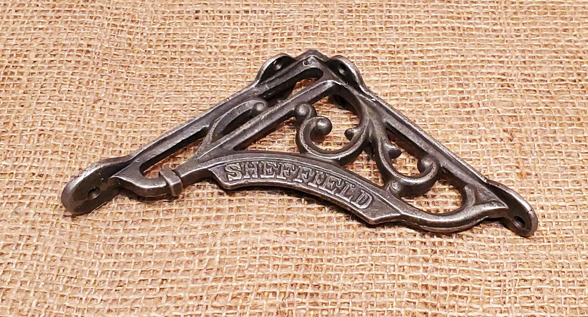 Heritage Sheffield Bracket 6" x 6" Antique Iron - Spearhead Collection - Shelf Support Brackets - Brackets, Hardware, Support Brackets