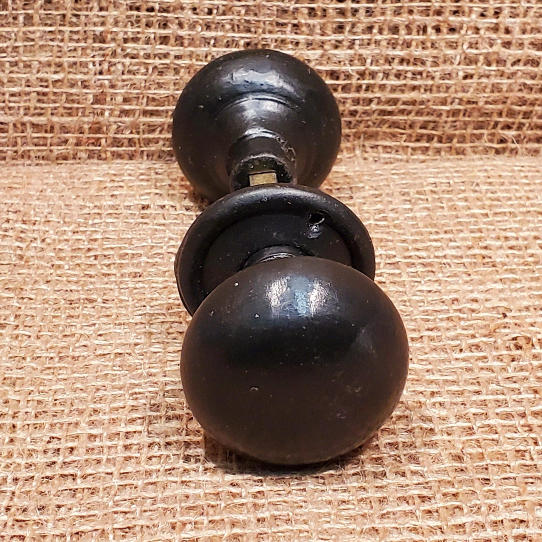 Door Knob Set - The Cottage Bun - Black - Spearhead Collection - Door & Gate Entryway Hardware - Brass, Country Farmhouse, Door and Entry Way Accessories, Door Hardware, Door Knobs, Hardware,