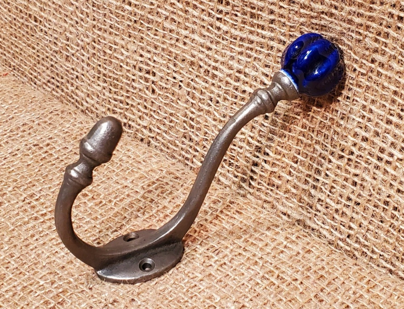 Albany Acorn - Hat & Coat Hook - Dark Blue - Spearhead Collection - Hat and Coat Hooks - Coat Hooks, Hat &amp; Coat Hook, Hat and Coat Hooks, Hooks