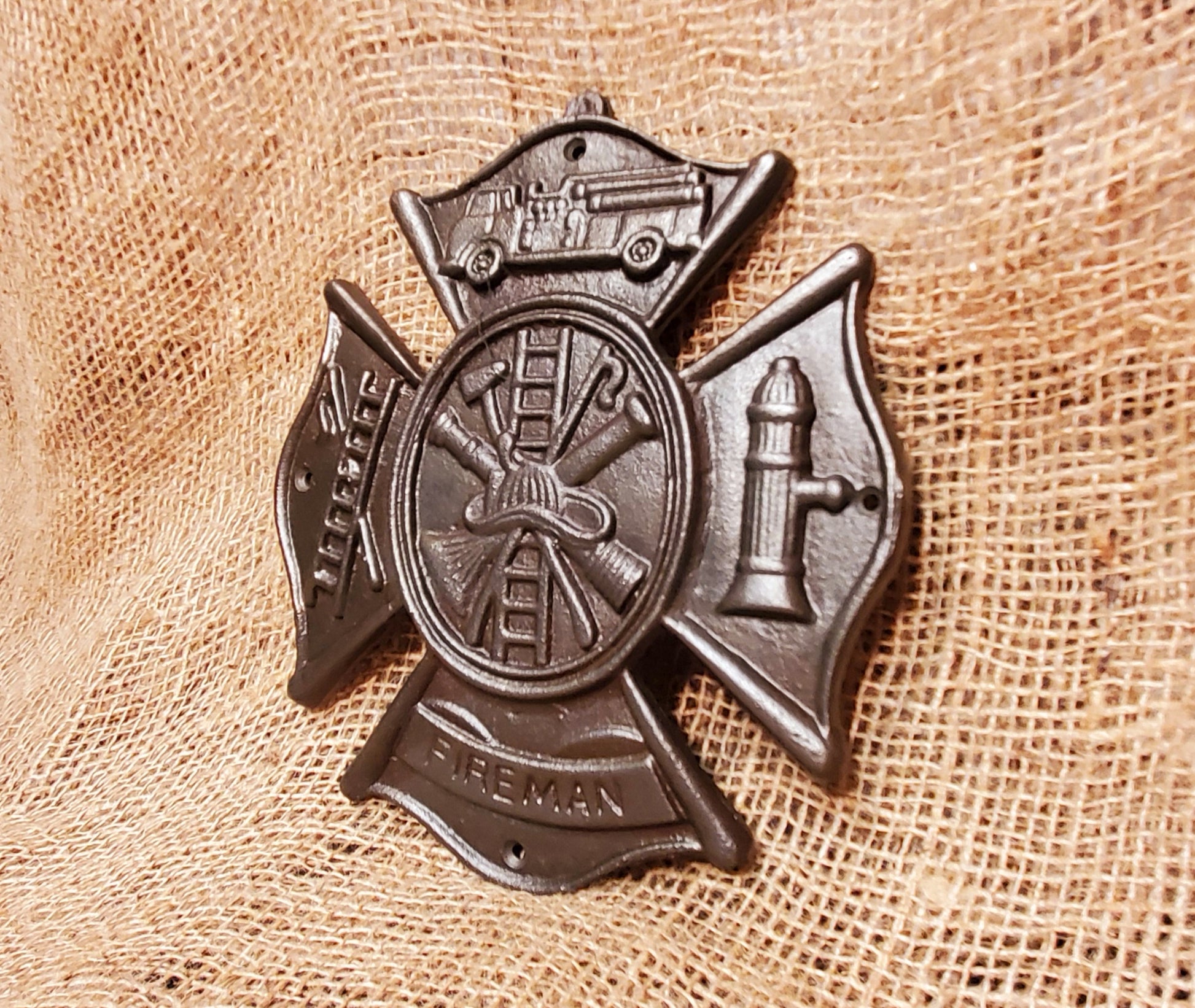 Fireman Emblem - Spearhead Collection - Plaques and Signs - Gift Ideas, Home Decor, Plaques and Signs