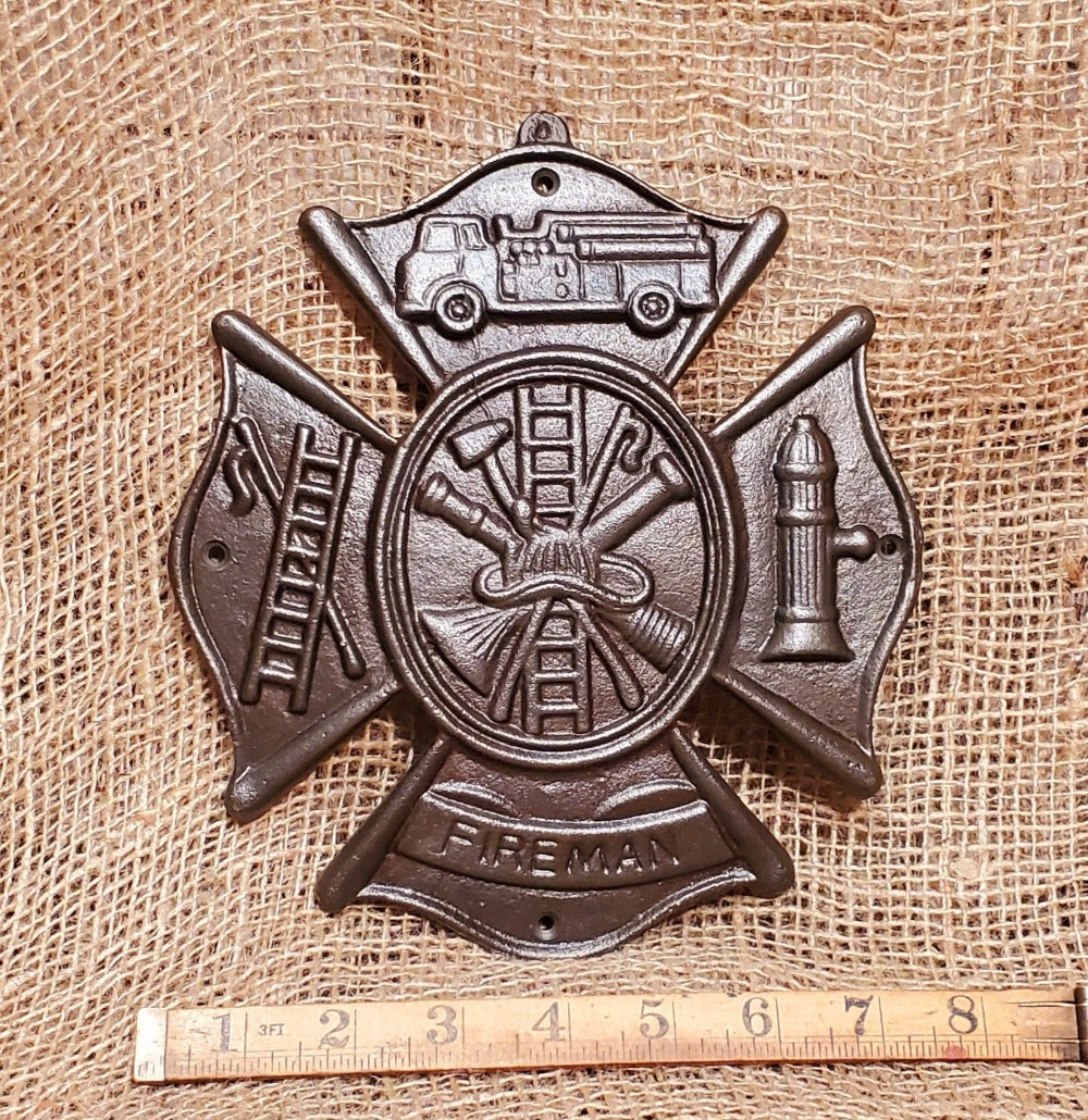 Fireman Emblem - Spearhead Collection - Plaques and Signs - Gift Ideas, Home Decor, Plaques and Signs