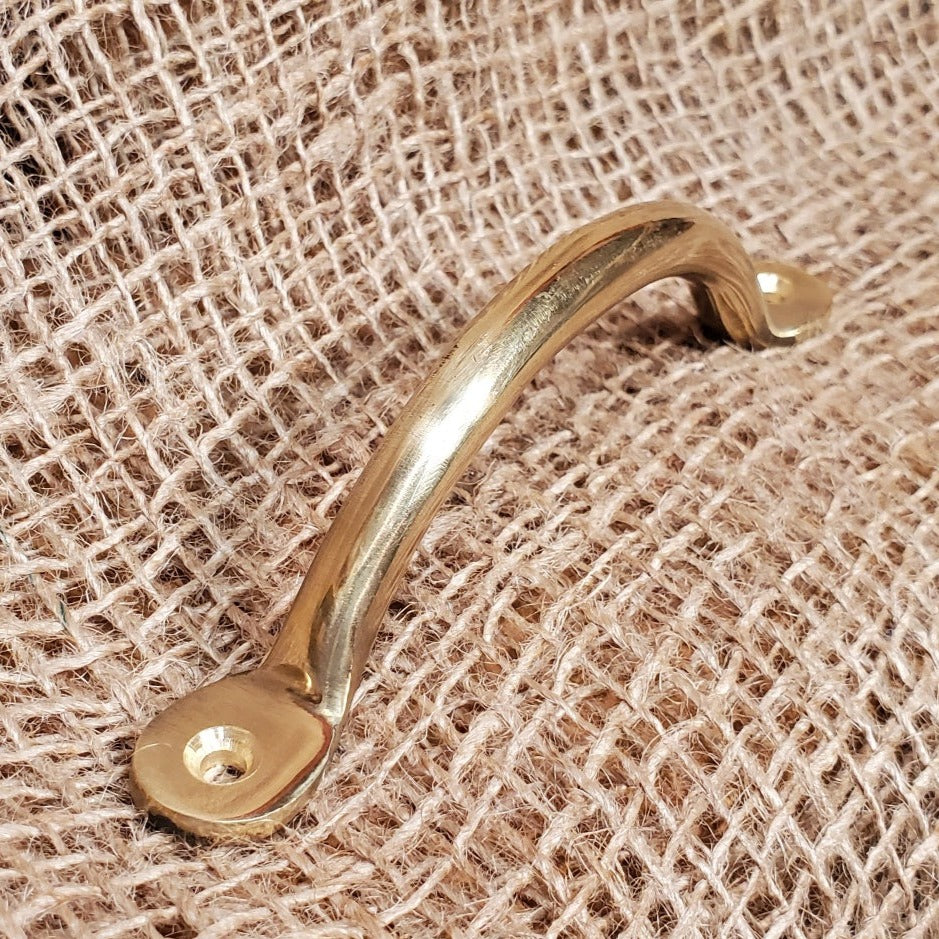 Penny End Bow Handle - 5" Brass