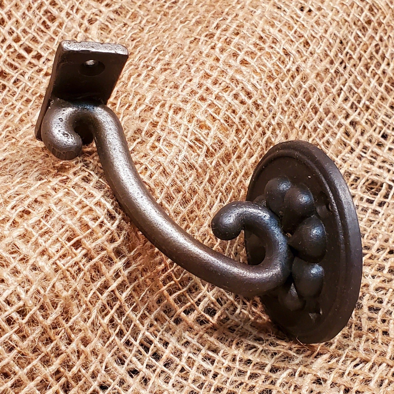 Hand Rail Bracket 3" Antique Iron Flower Design - Spearhead Collection -  - Brackets, Hardware, Home Decor, Misc. Brackets & Fittings, Supports