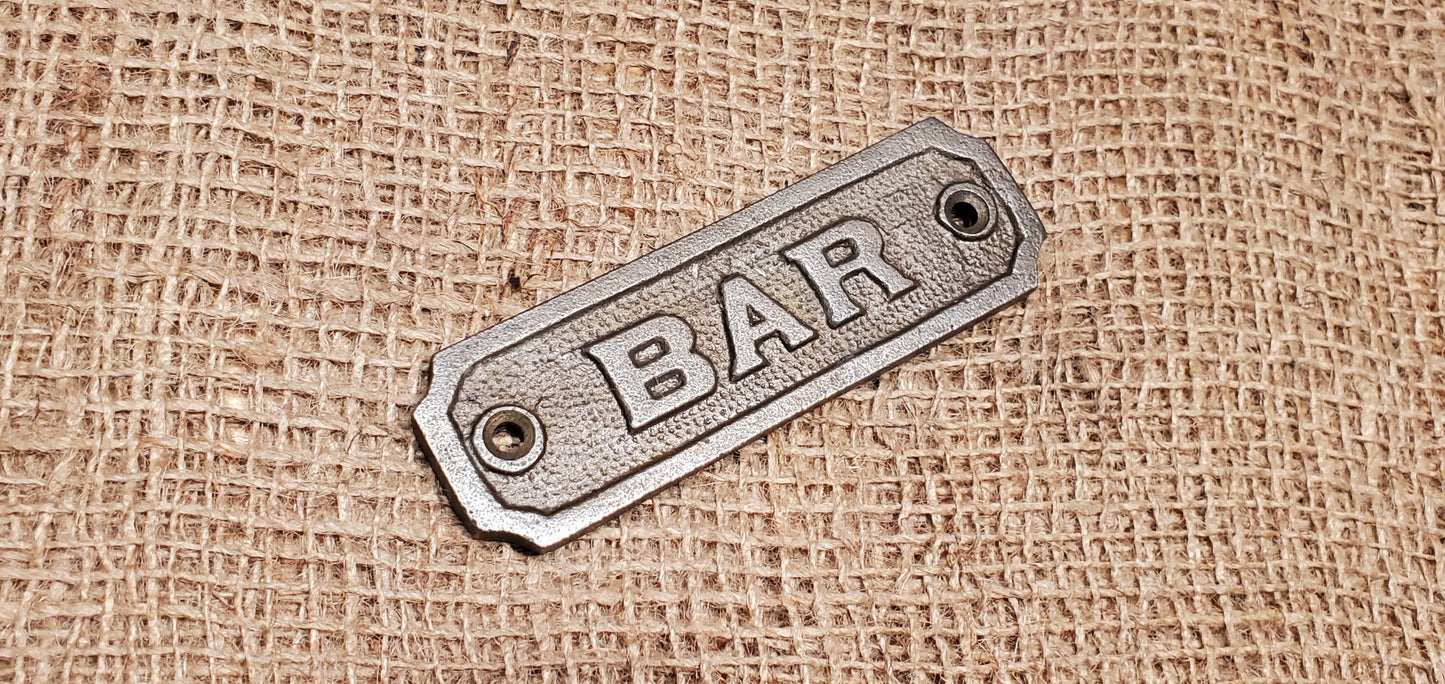 Bar - Spearhead Collection - Plaques and Signs - Hardware, Home Decor, Office Decor, Plaques and Signs