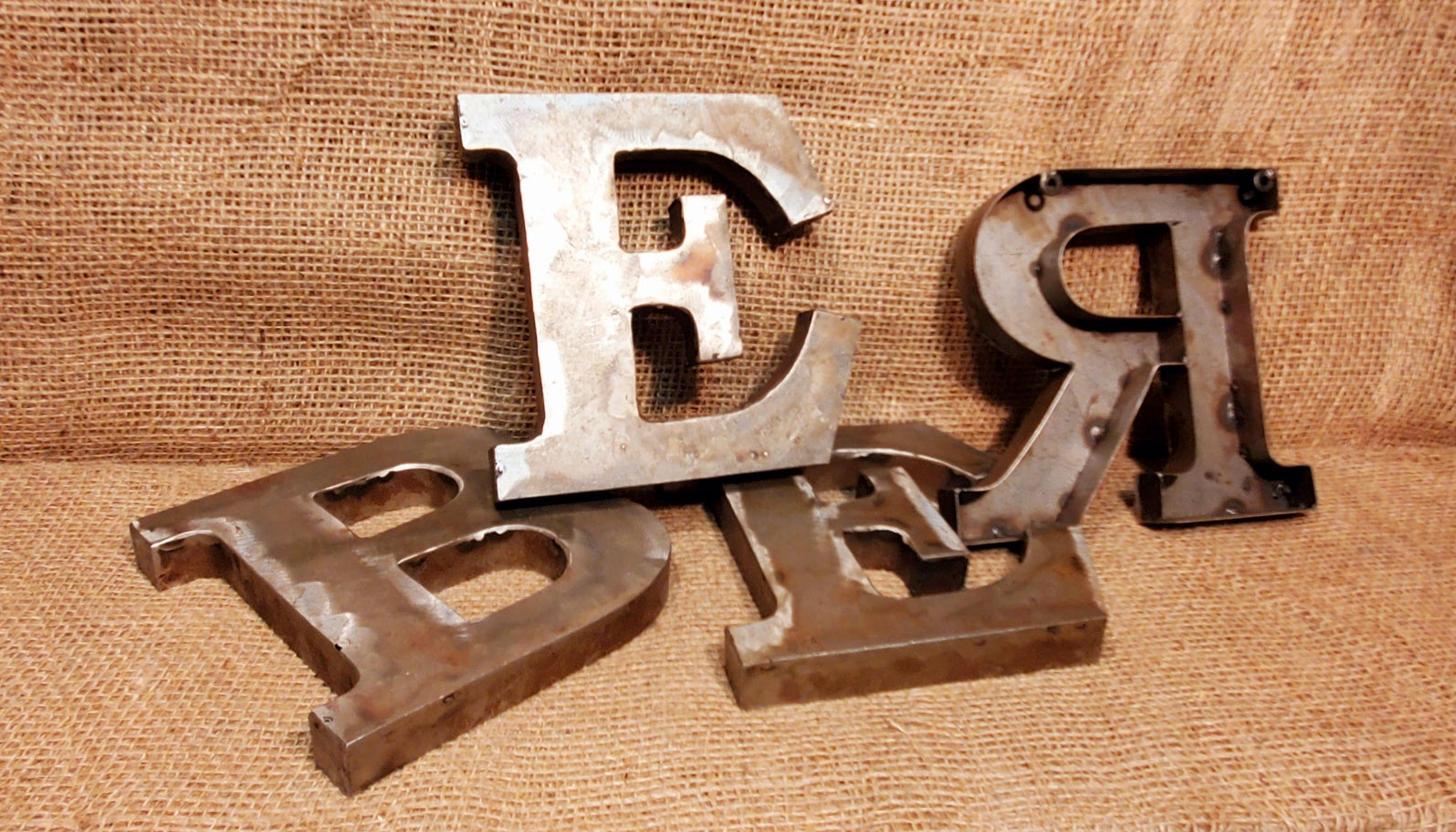 BEER - Antique Iron Aged metal Sign letters - Spearhead Collection - Plaques and Signs - Gift Ideas, Home Decor, Plaques and Signs