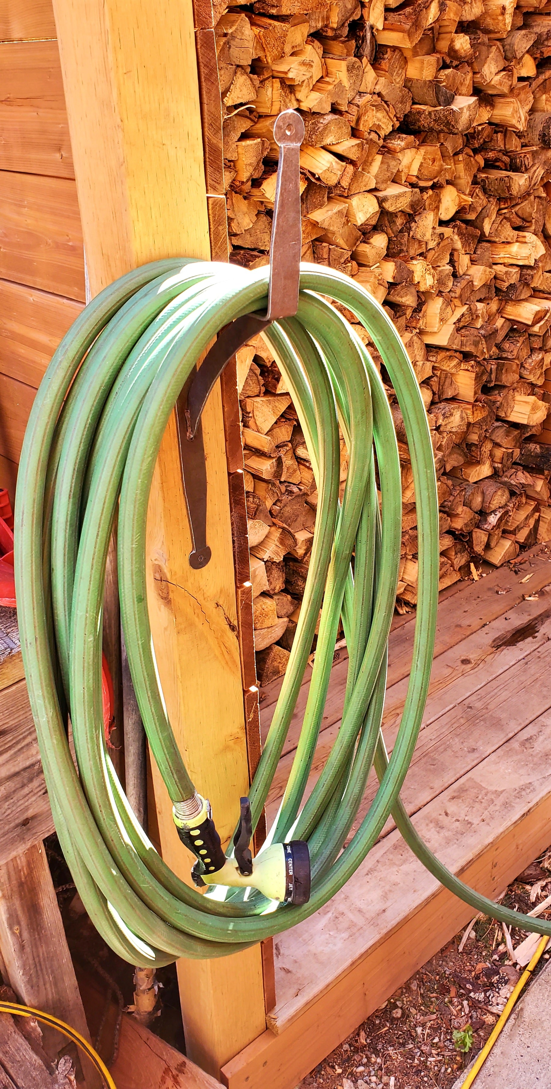 Garden Hose Storage Bracket - Spearhead Collection - Exterior Decor - D.I.Y. - Do It Yourself Projects, Misc. Brackets & Fittings, Rusted Finish, Support Brackets