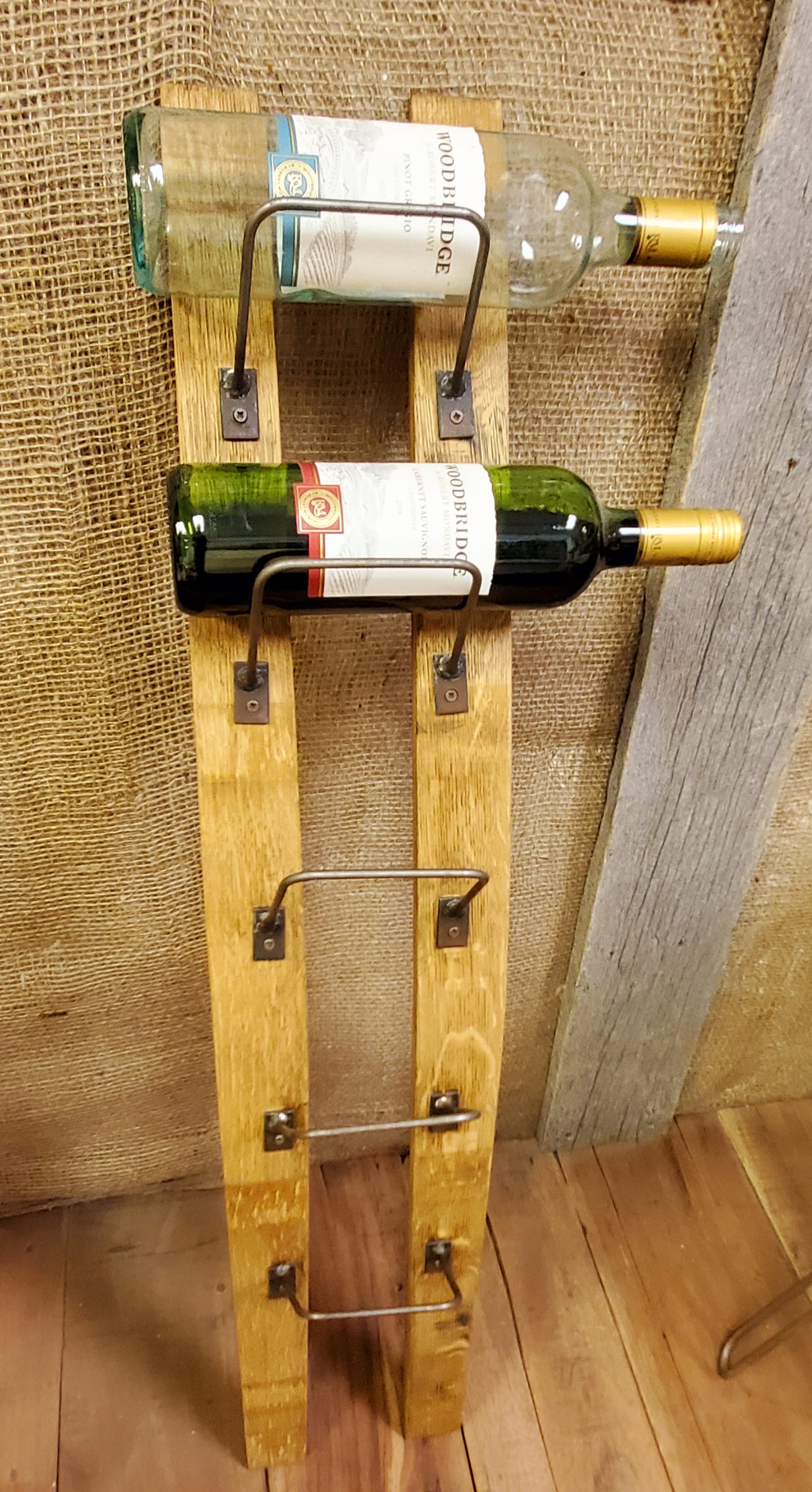 Wine Bottle Holder Bracket 4" Antique Iron - Spearhead Collection - Wine Bottle Holder - Misc. Brackets & Fittings, Rusted Finish, Support Brackets, The Man Cave, The Wine Cellar, Wine Bottle